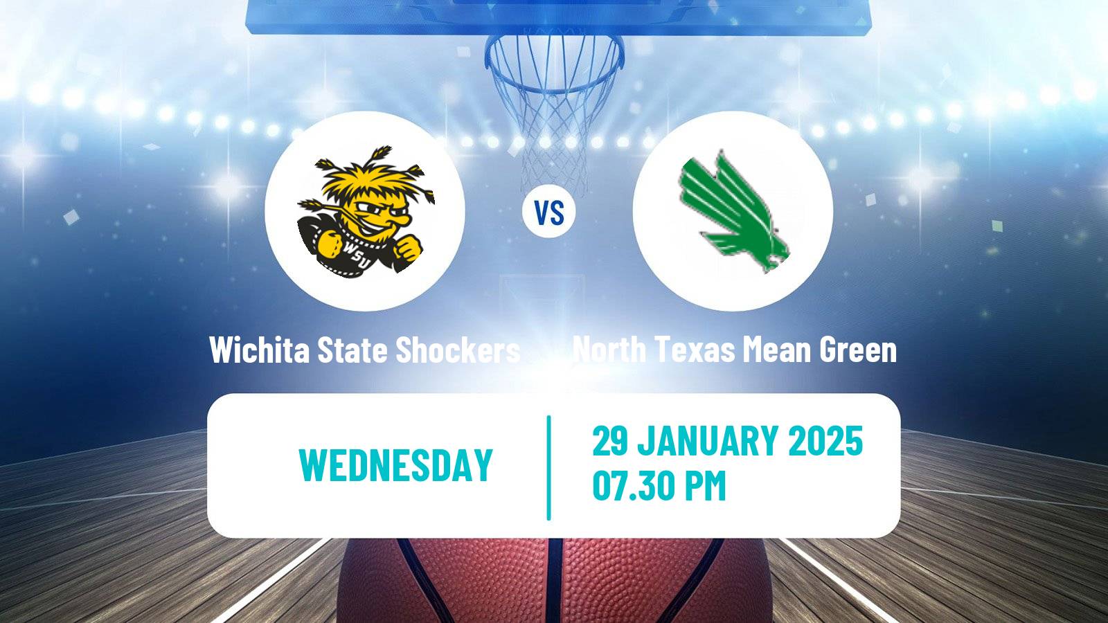 Basketball NCAA College Basketball Wichita State Shockers - North Texas Mean Green