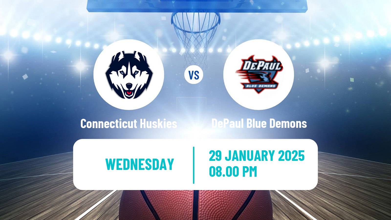 Basketball NCAA College Basketball Connecticut Huskies - DePaul Blue Demons