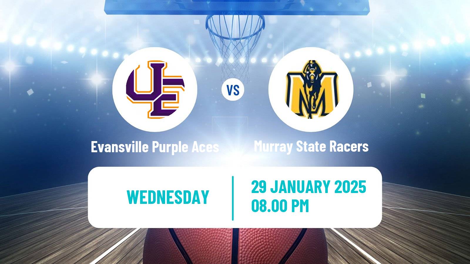 Basketball NCAA College Basketball Evansville Purple Aces - Murray State Racers