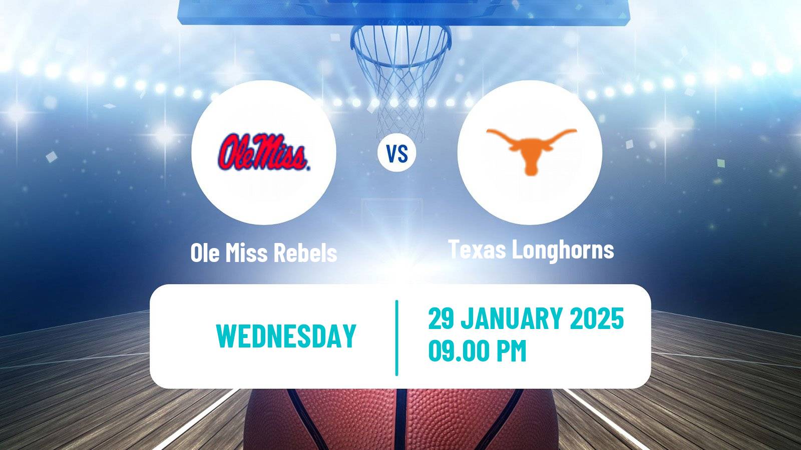 Basketball NCAA College Basketball Ole Miss Rebels - Texas Longhorns