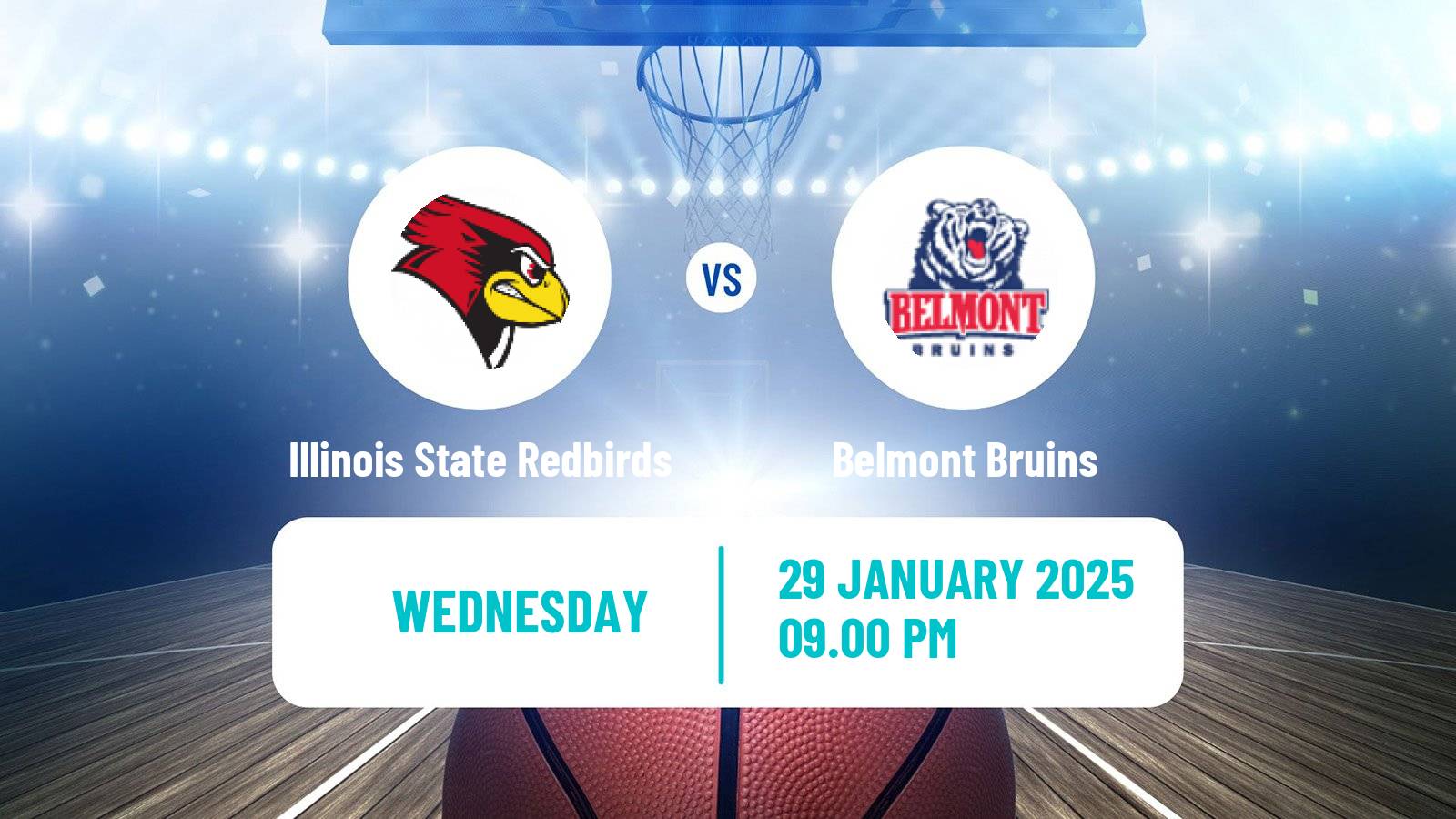 Basketball NCAA College Basketball Illinois State Redbirds - Belmont Bruins