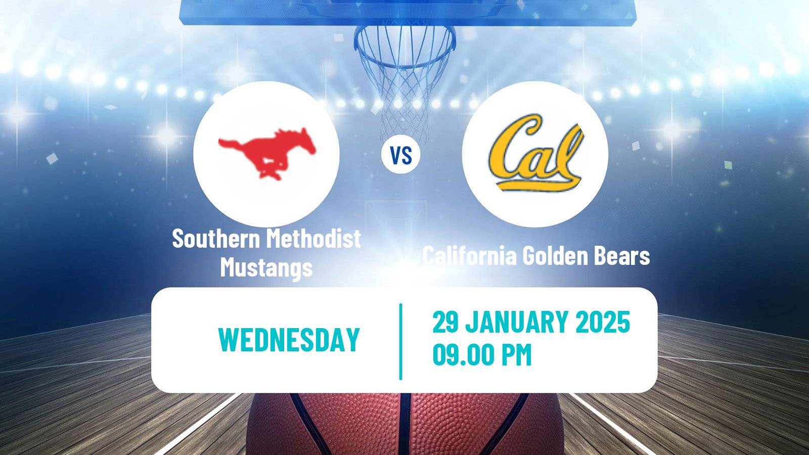 Basketball NCAA College Basketball Southern Methodist Mustangs - California Golden Bears