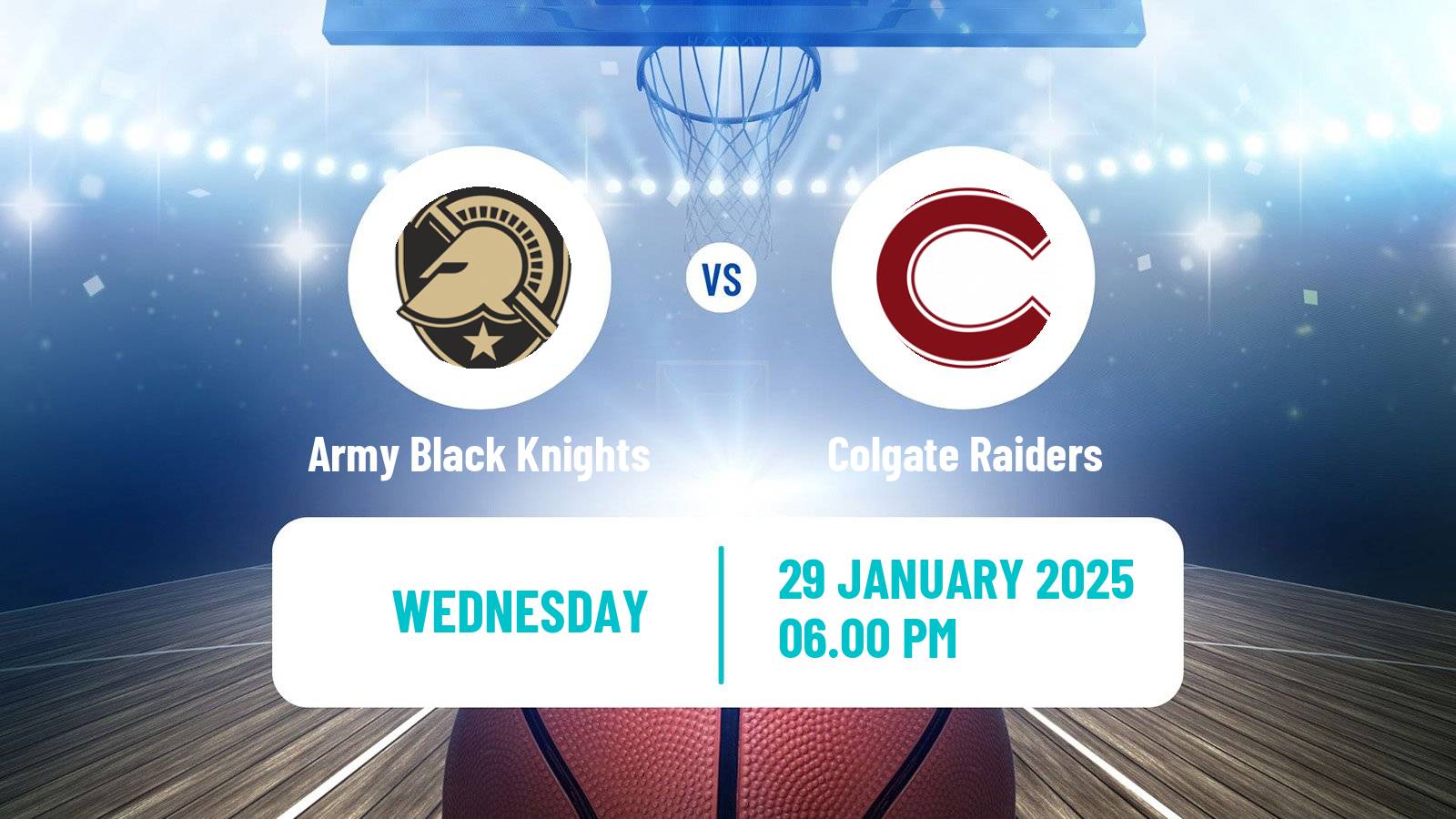 Basketball NCAA College Basketball Army Black Knights - Colgate Raiders