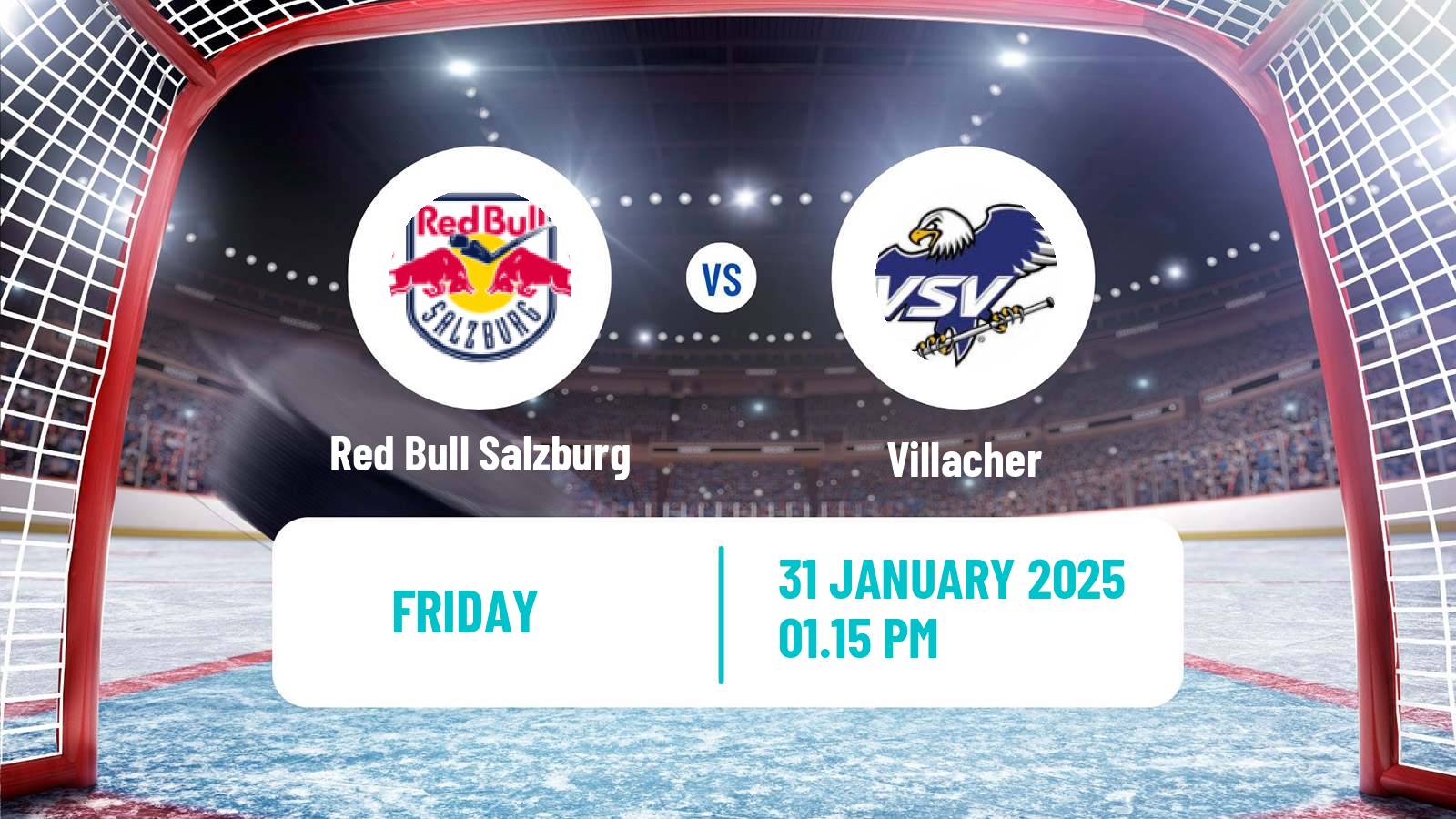 Hockey Austrian Ice Hockey League Red Bull Salzburg - Villacher