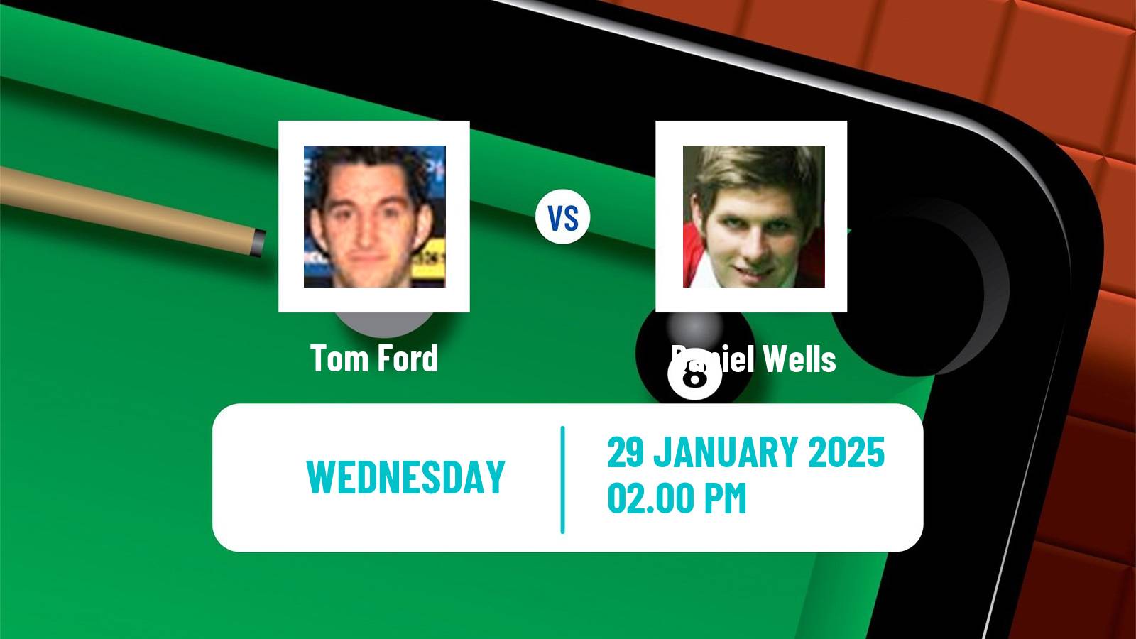 Snooker German Masters Tom Ford - Daniel Wells