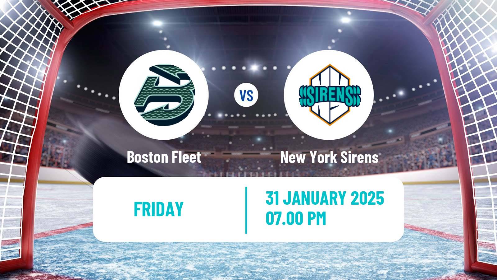 Hockey PWHL Women Boston Fleet - New York Sirens