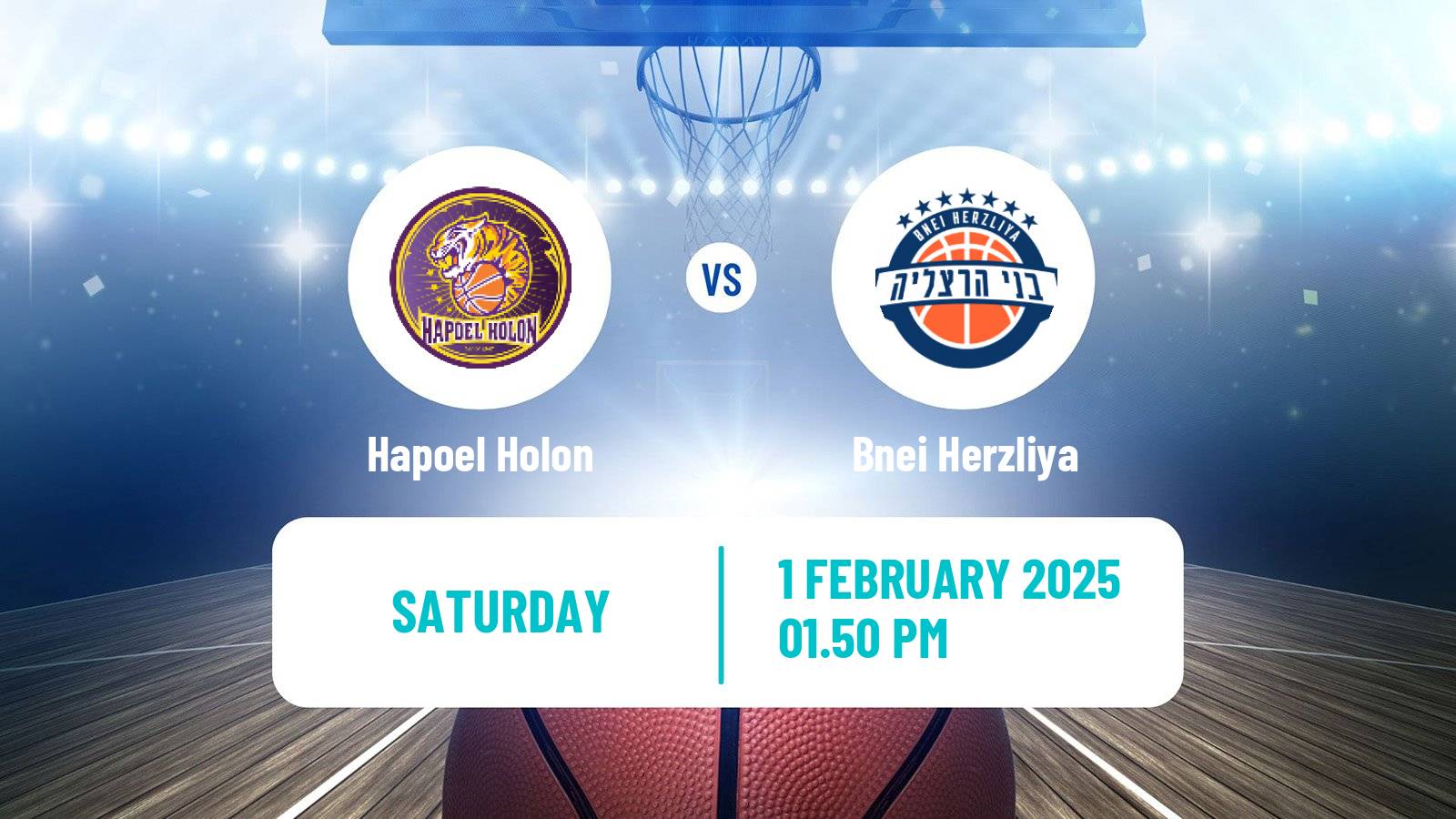 Basketball Israeli Basketball Super League Hapoel Holon - Bnei Herzliya