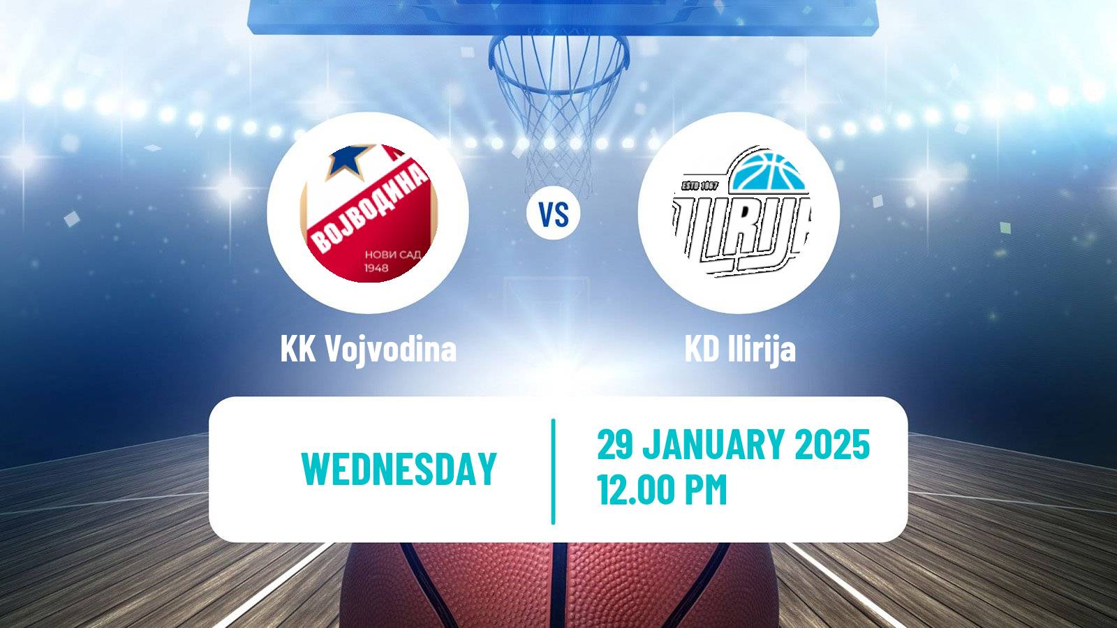 Basketball Adriatic League 2 Vojvodina - Ilirija