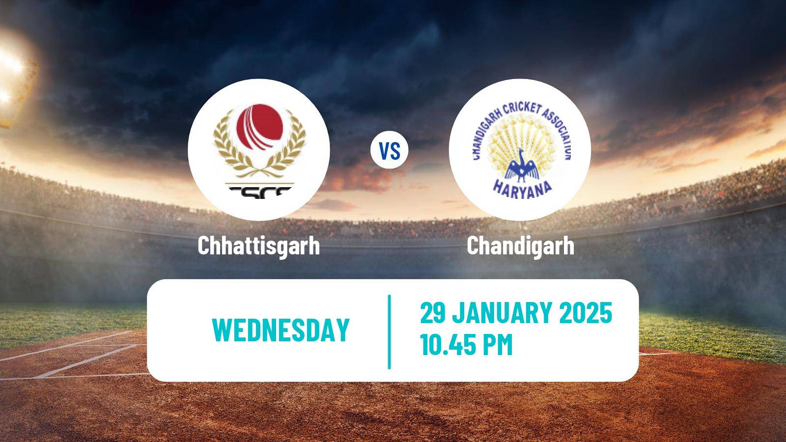 Cricket Ranji Trophy Chhattisgarh - Chandigarh