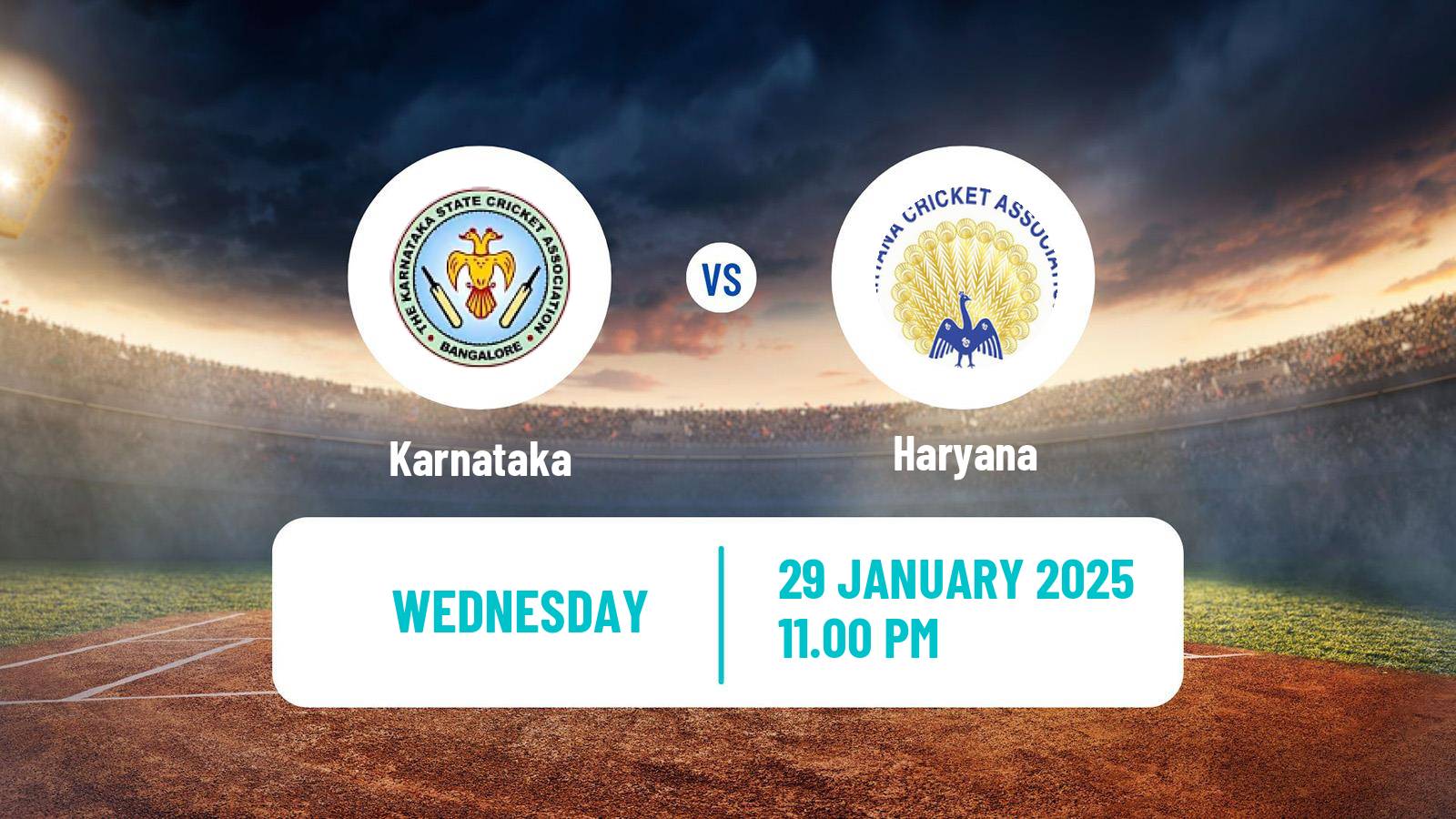 Cricket Ranji Trophy Karnataka - Haryana