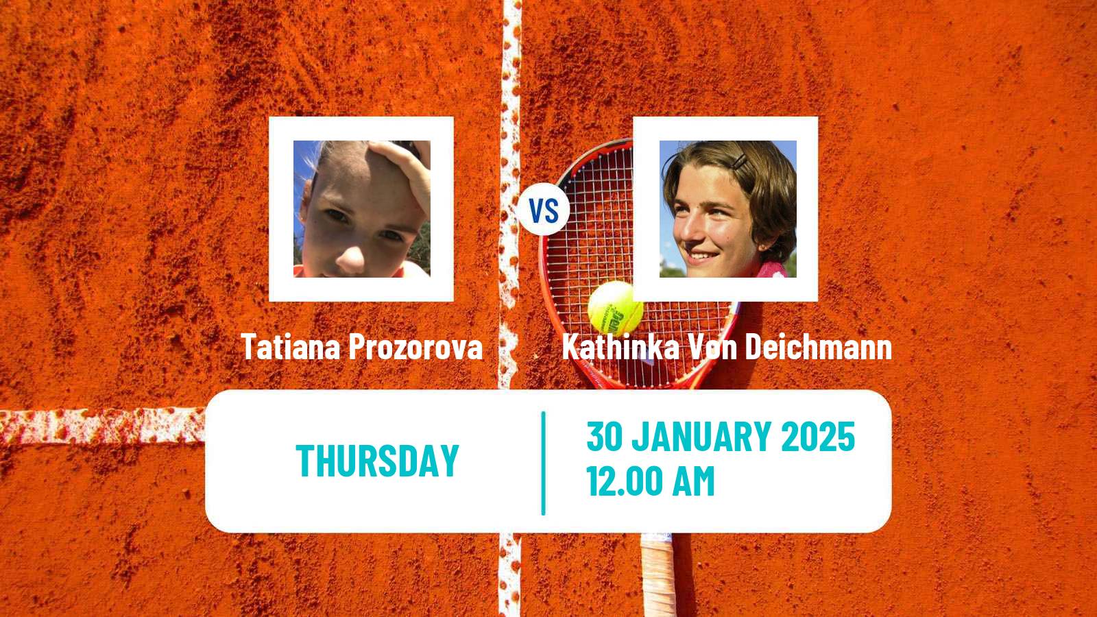 Tennis ITF W75 Pune Women Tatiana Prozorova - Kathinka Von Deichmann