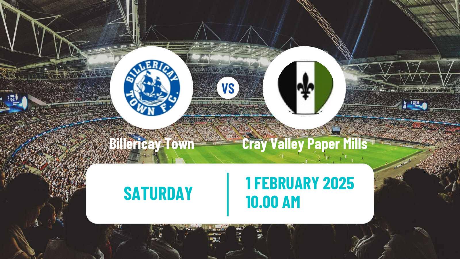 Soccer English Isthmian League Premier Division Billericay Town - Cray Valley Paper Mills