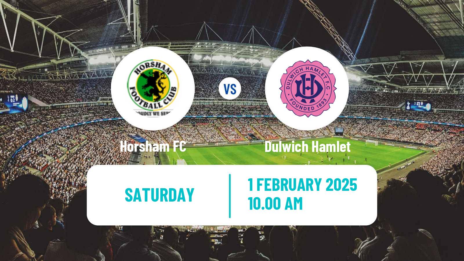 Soccer English Isthmian League Premier Division Horsham - Dulwich Hamlet