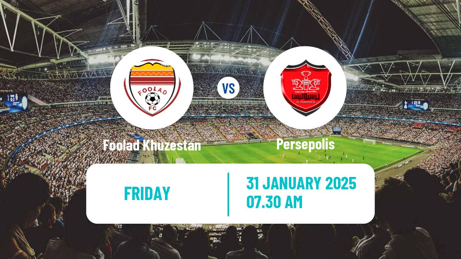 Soccer Iran Pro League Foolad Khuzestan - Persepolis