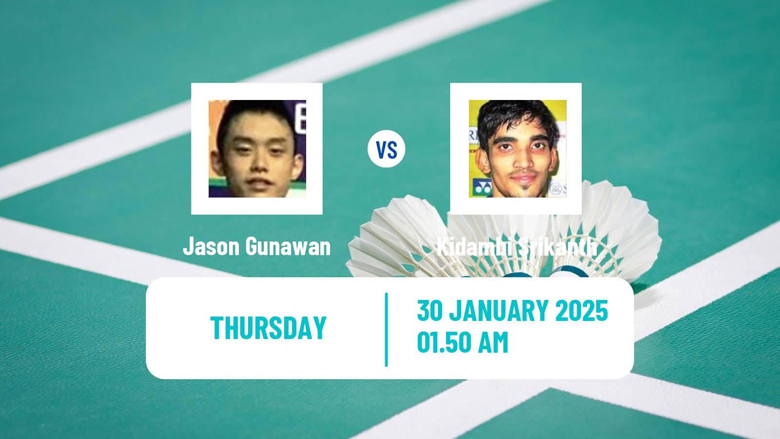 Badminton BWF World Tour Thailand Masters Men Jason Gunawan - Kidambi Srikanth