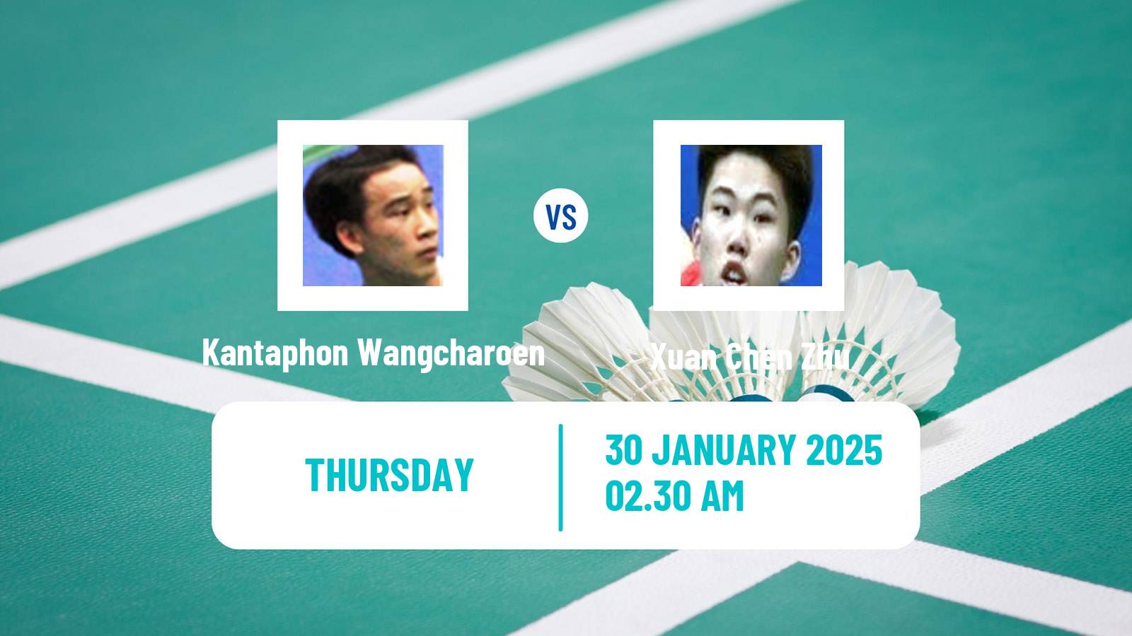 Badminton BWF World Tour Thailand Masters Men Kantaphon Wangcharoen - Xuan Chen Zhu