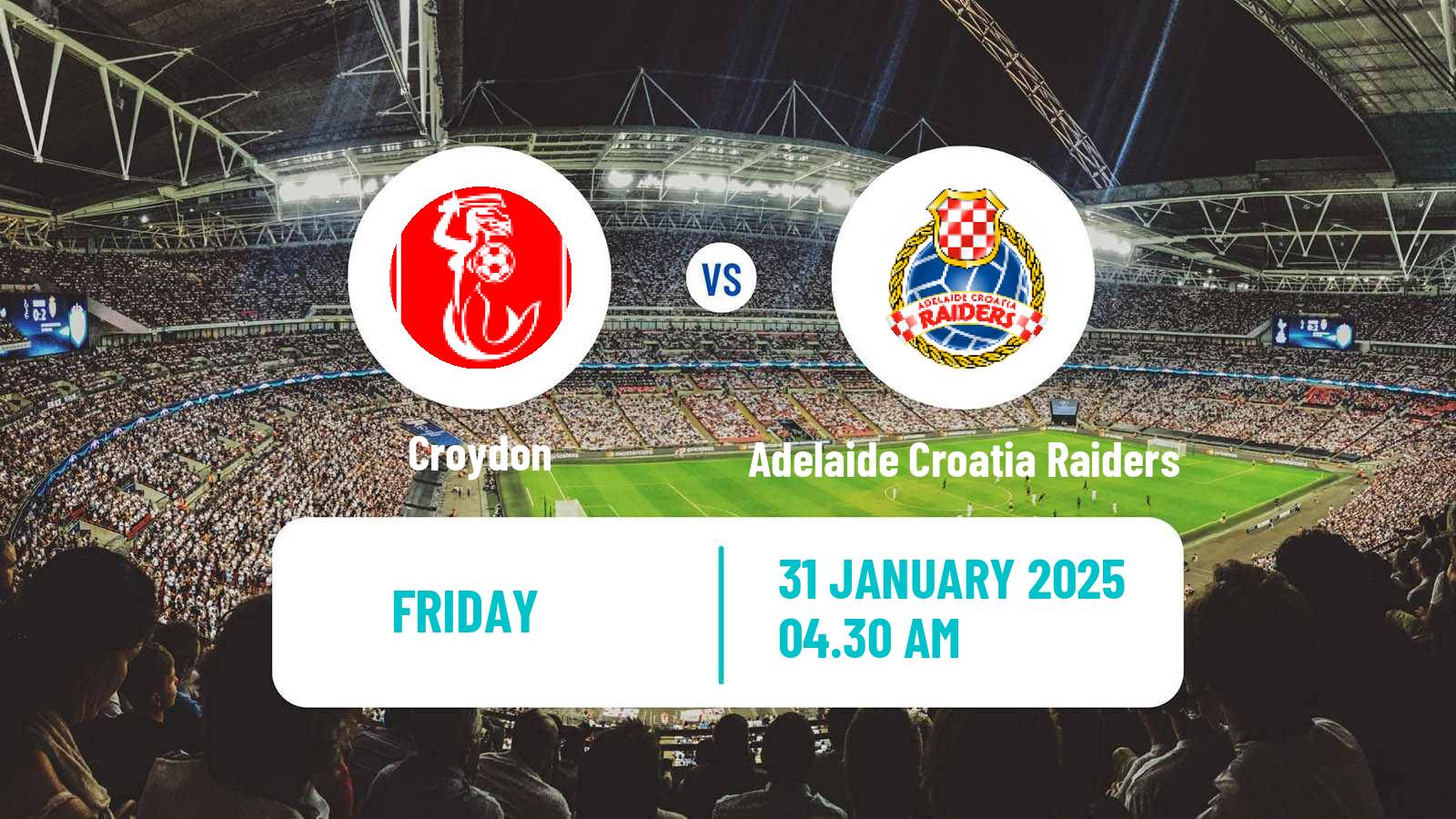 Soccer Club Friendly Croydon - Adelaide Croatia Raiders