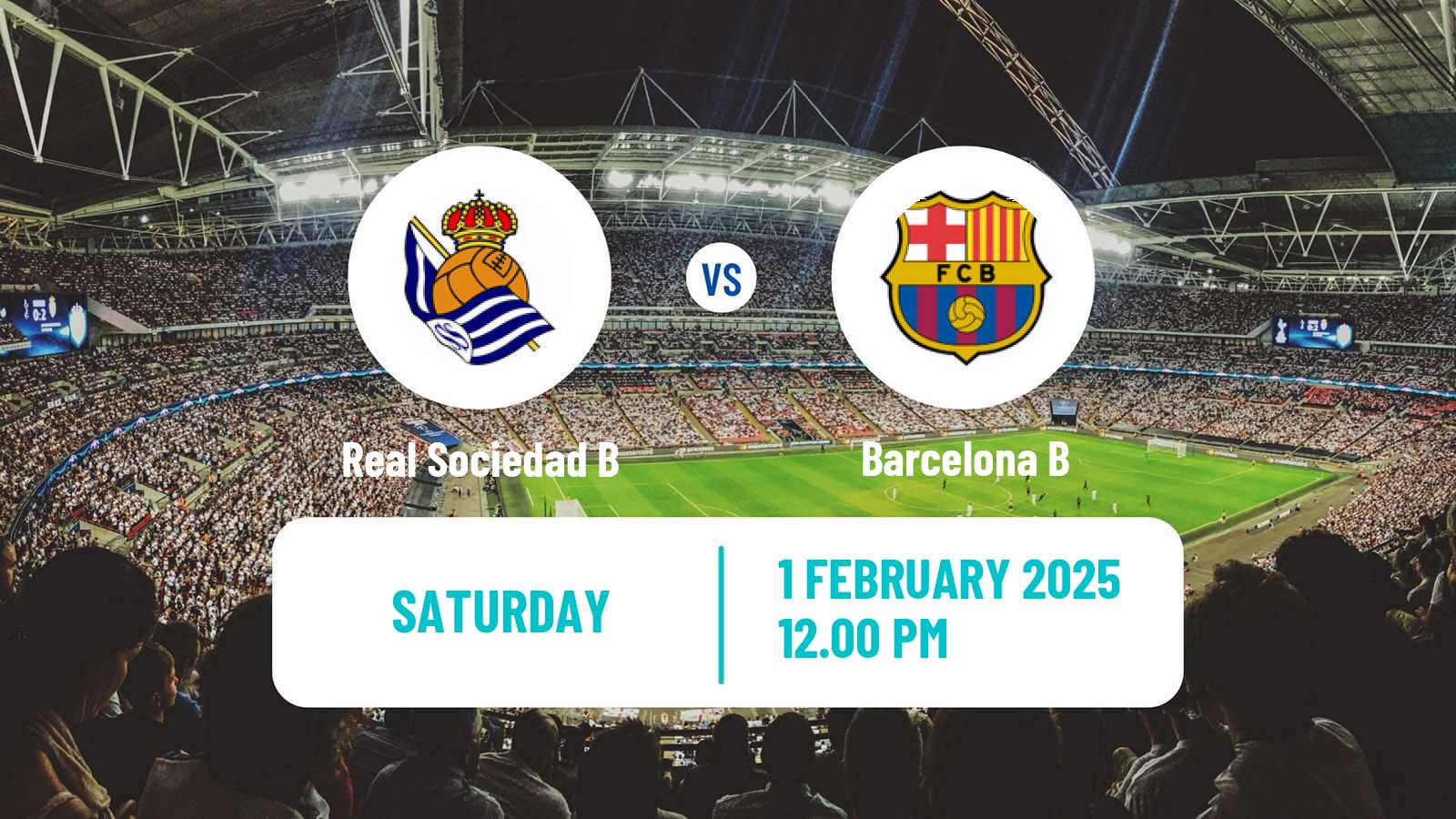 Soccer Spanish Primera RFEF Group 1 Real Sociedad B - Barcelona B