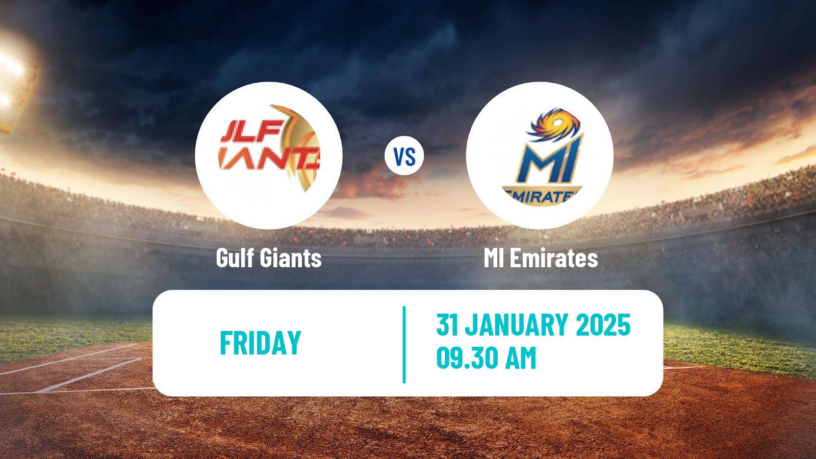 Cricket International League T20 Gulf Giants - MI Emirates