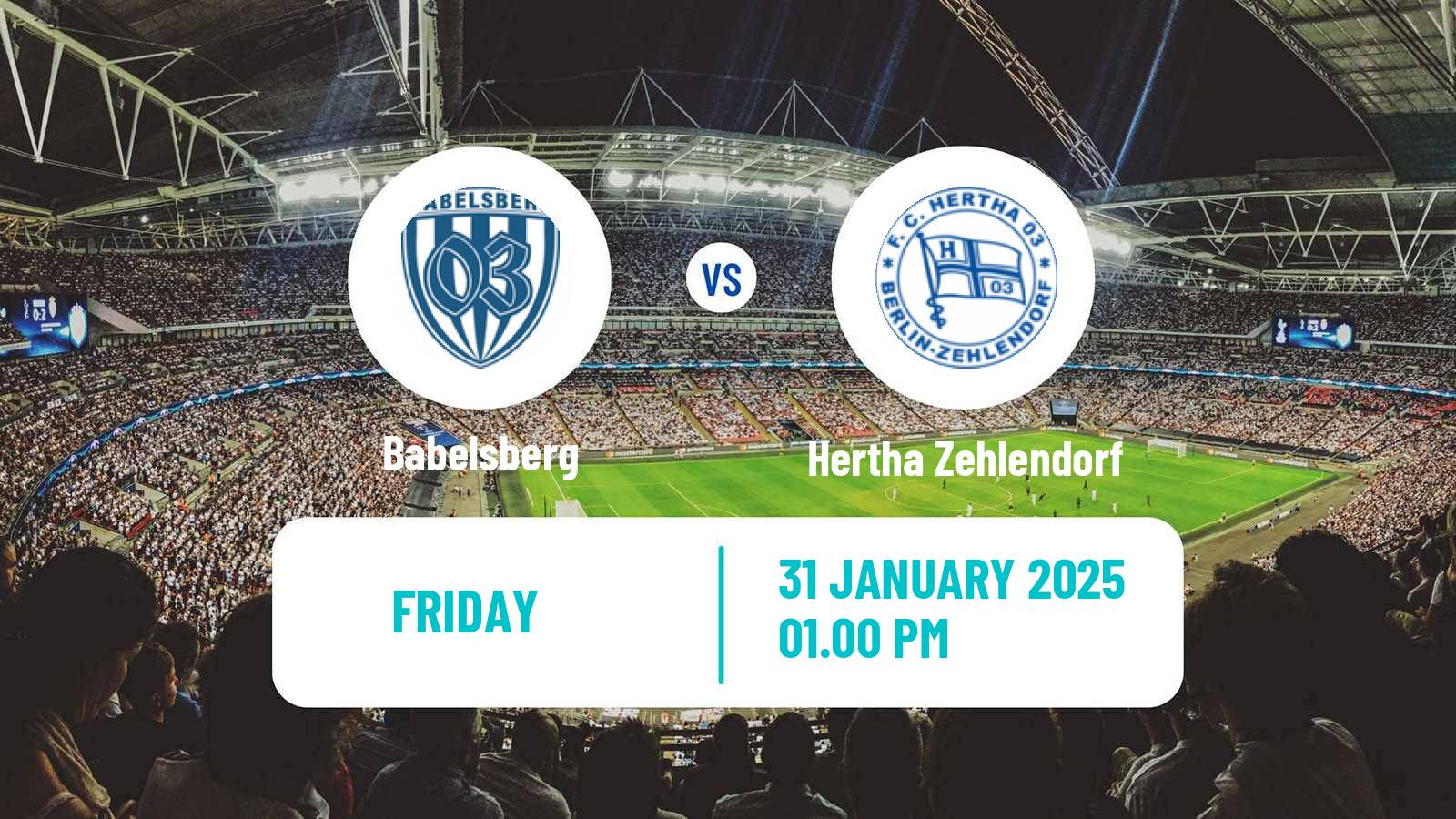 Soccer German Regionalliga Nordost Babelsberg - Hertha Zehlendorf