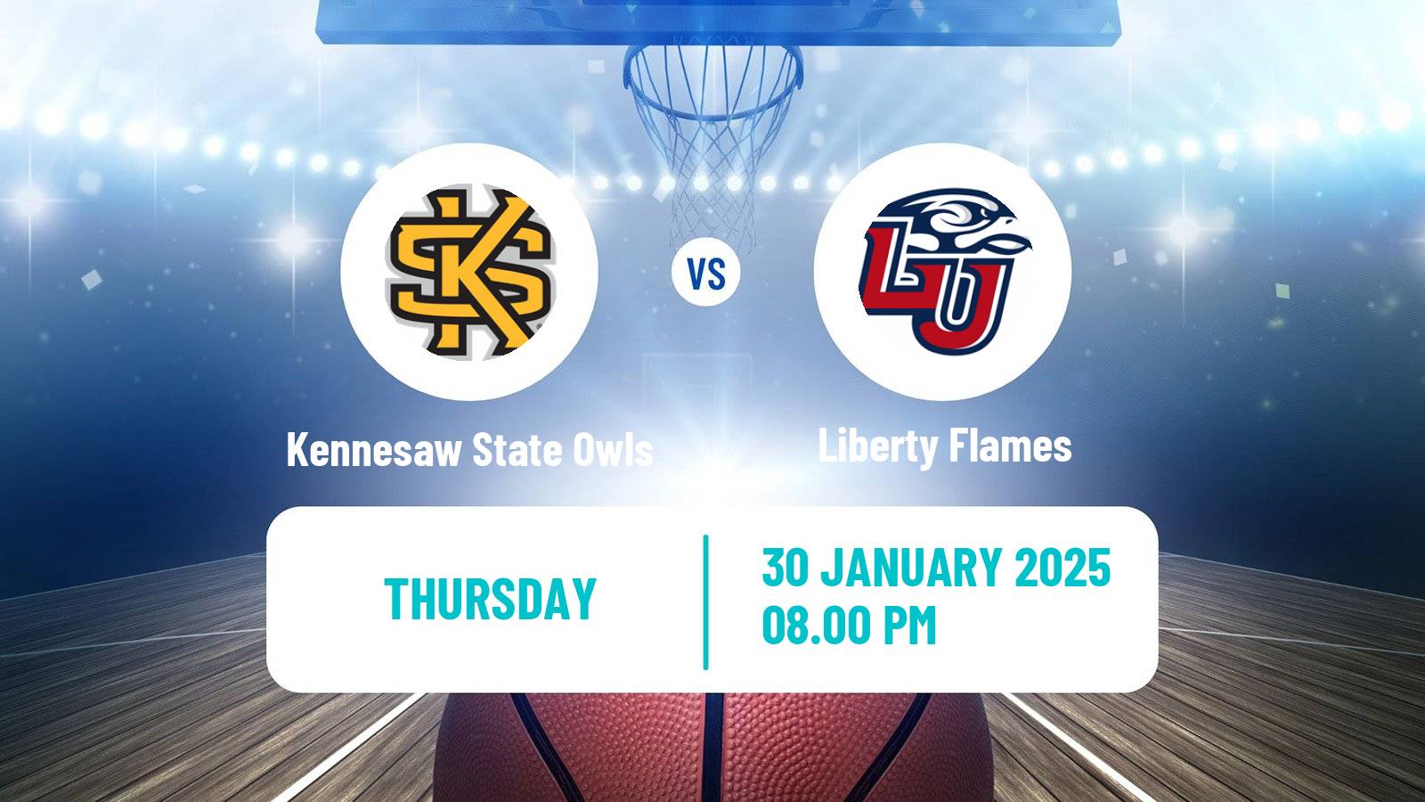 Basketball NCAA College Basketball Kennesaw State Owls - Liberty Flames