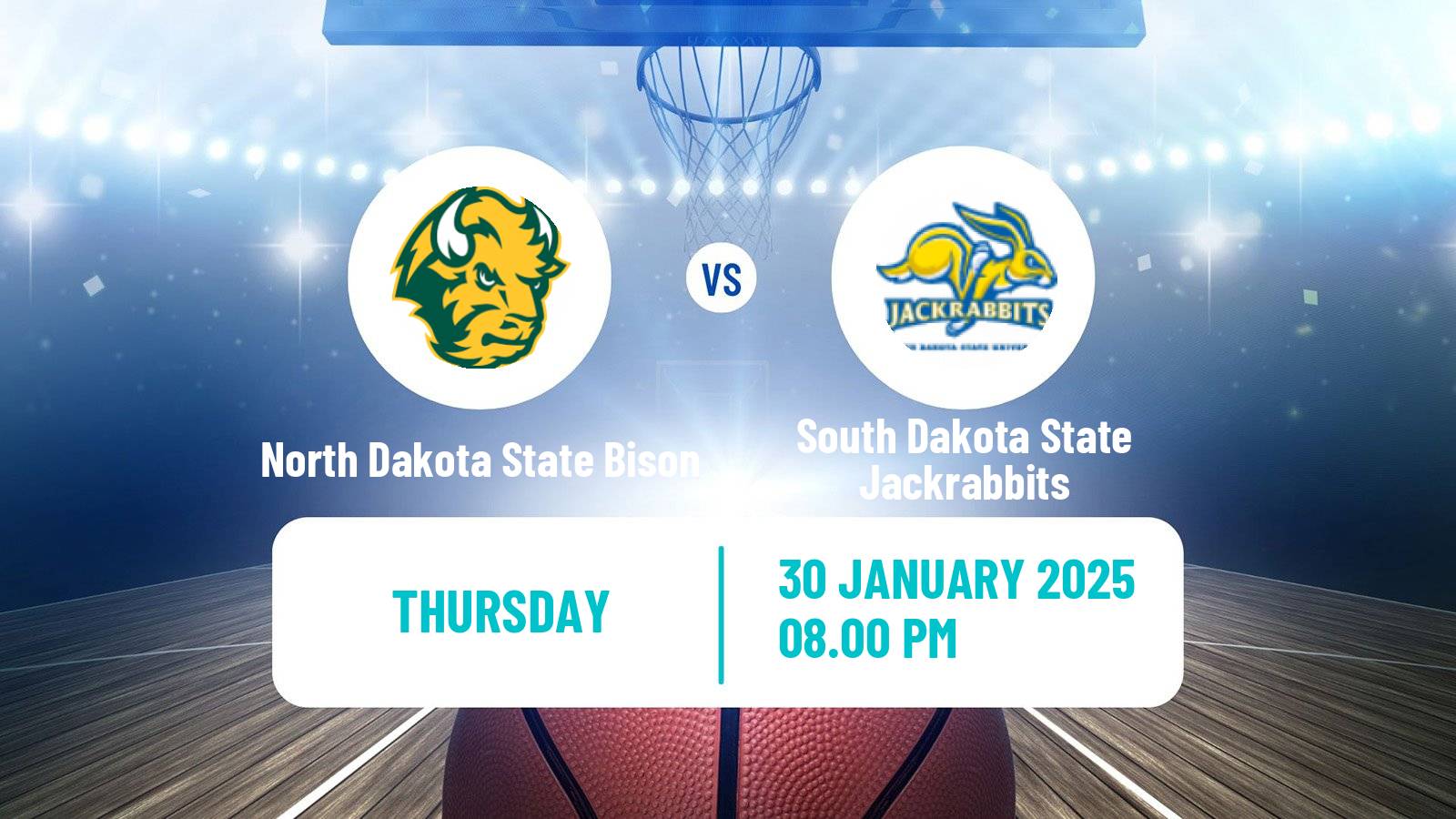 Basketball NCAA College Basketball North Dakota State Bison - South Dakota State Jackrabbits