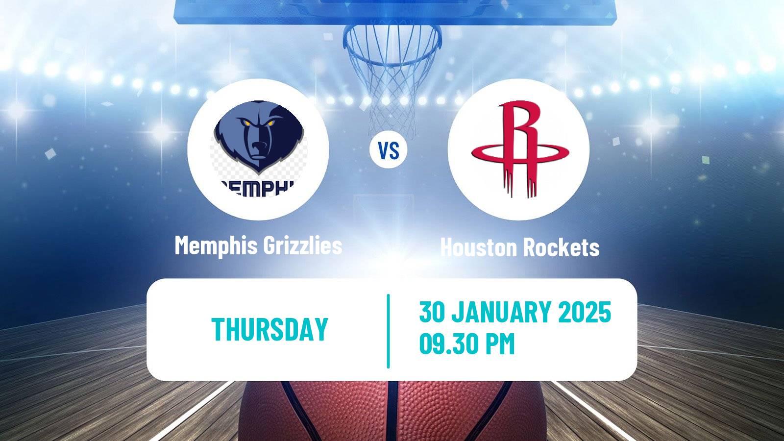 Basketball NBA Memphis Grizzlies - Houston Rockets