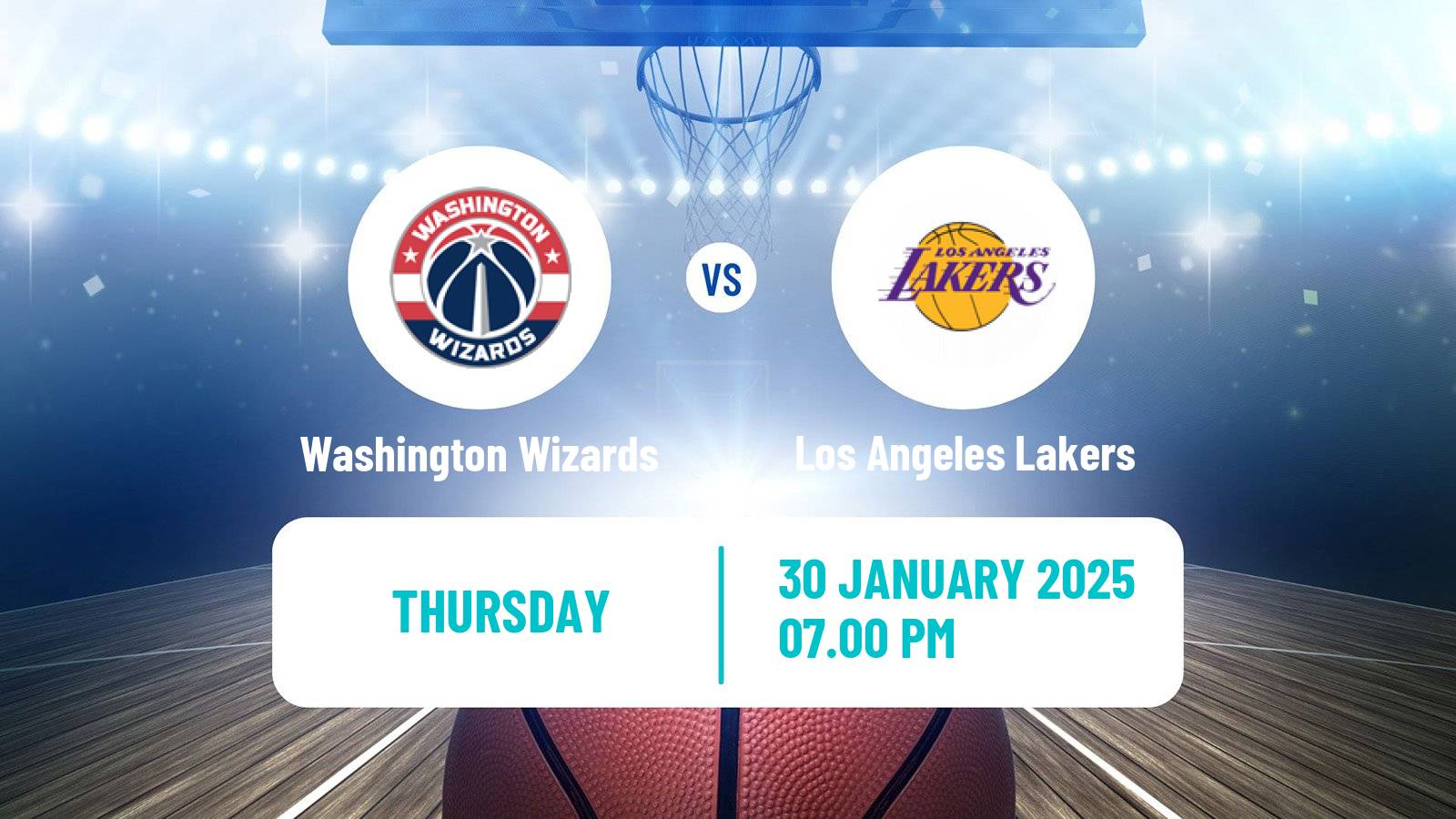 Basketball NBA Washington Wizards - Los Angeles Lakers