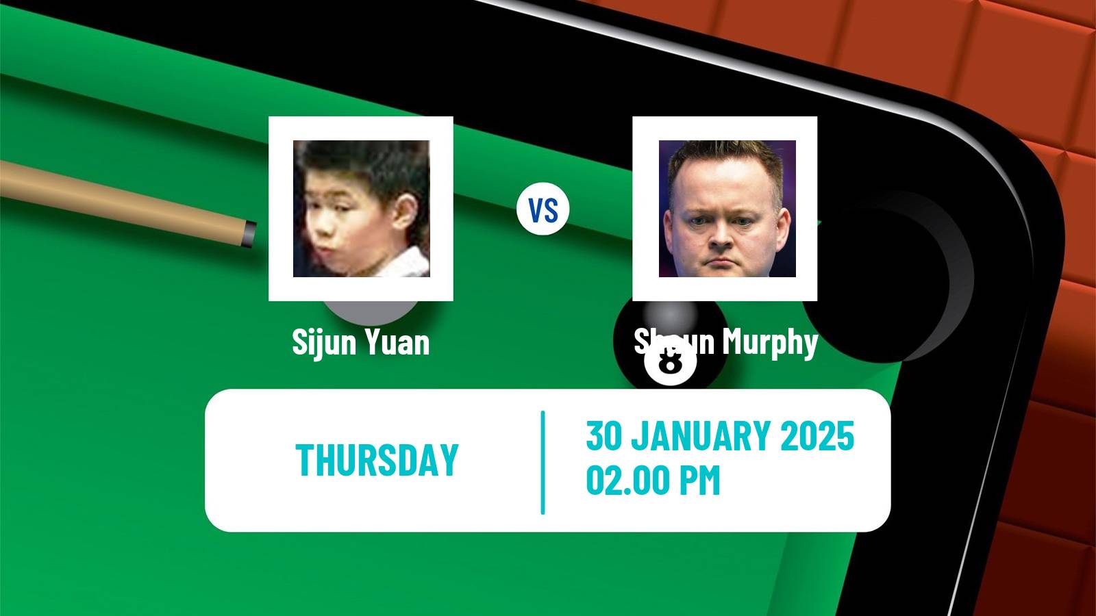 Snooker German Masters Sijun Yuan - Shaun Murphy