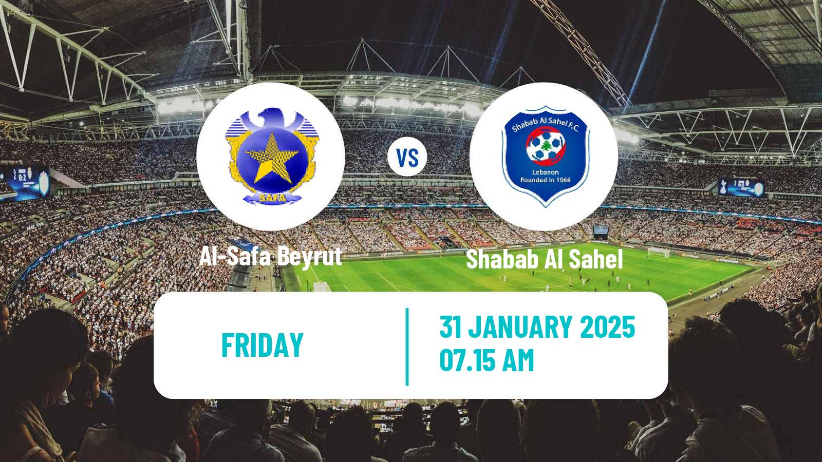 Soccer Lebanese Premier League Al-Safa Beyrut - Shabab Al Sahel