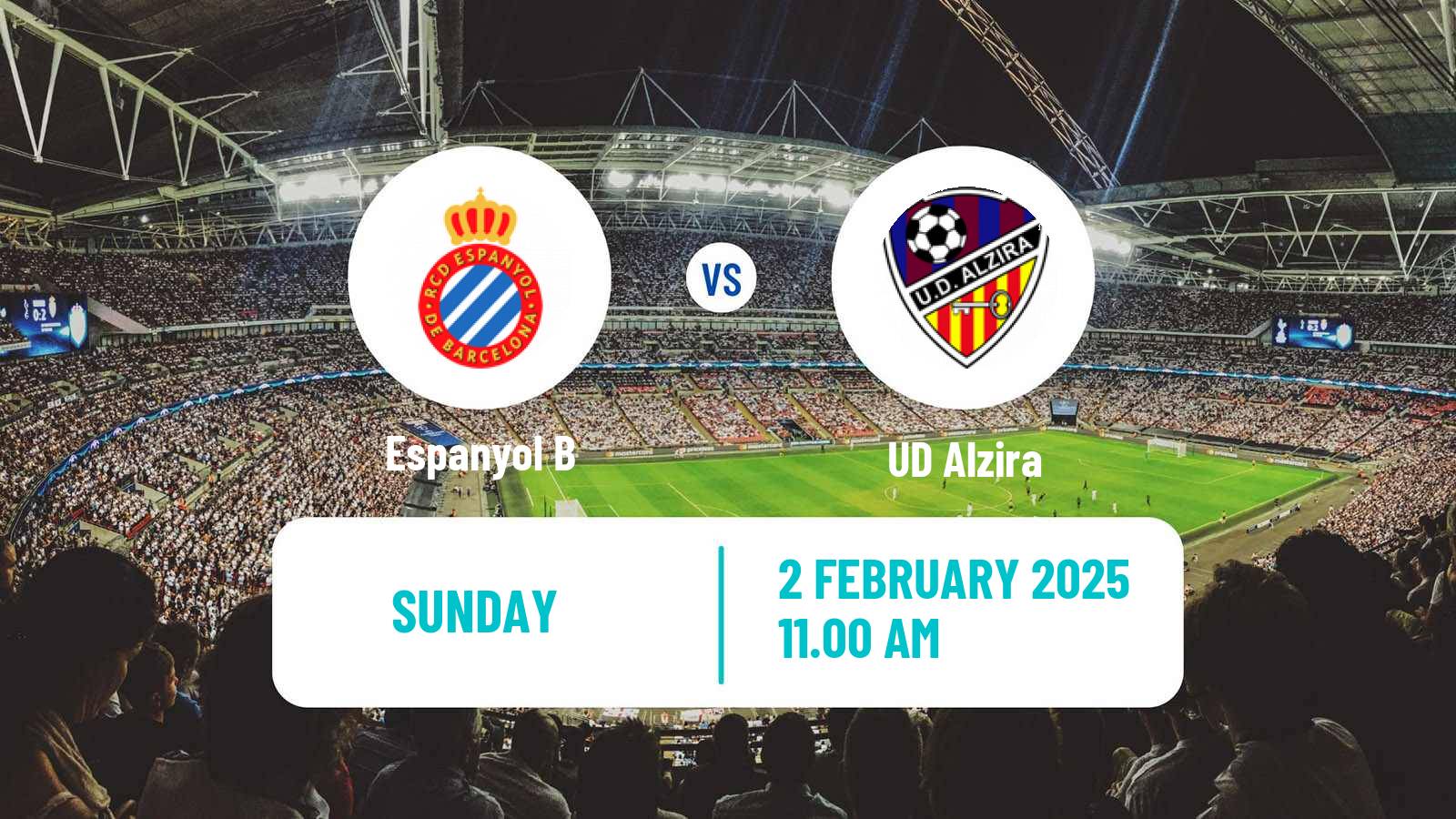 Soccer Spanish Segunda RFEF - Group 3 Espanyol B - Alzira