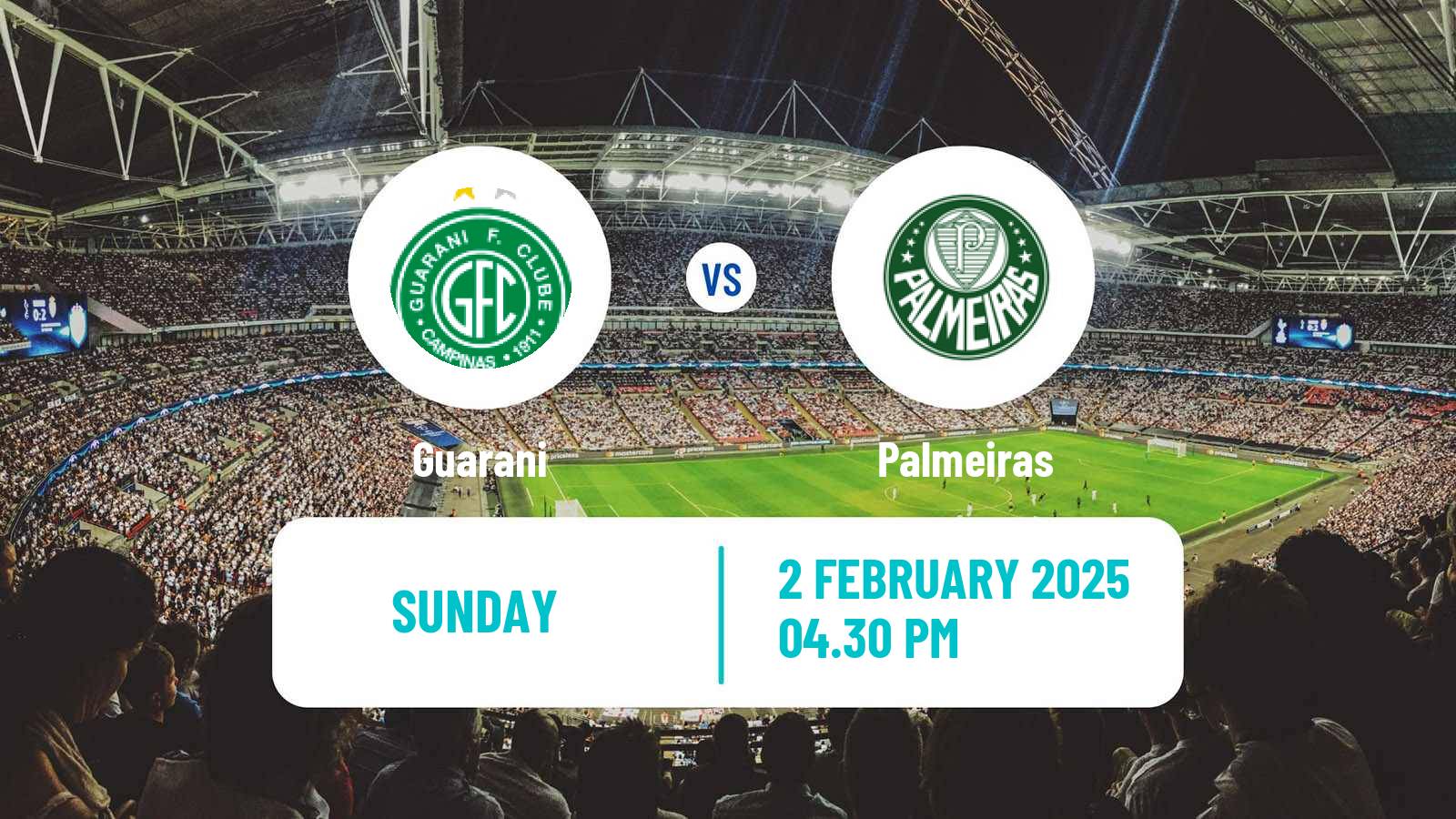 Soccer Brazilian Campeonato Paulista Guarani - Palmeiras