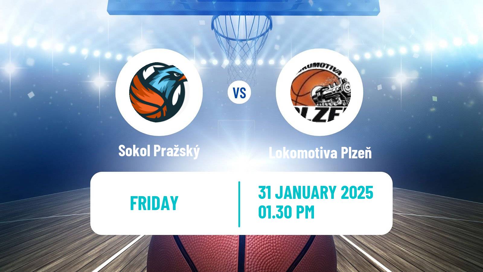 Basketball Czech 1 Liga Basketball Sokol Pražský - Lokomotiva Plzeň