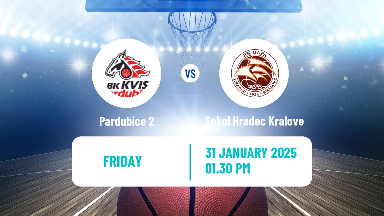 Basketball Czech 1 Liga Basketball Pardubice 2 - Sokol Hradec Kralove