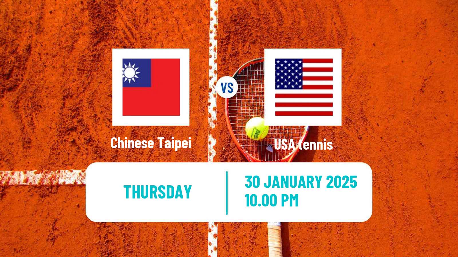 Tennis Davis Cup - World Group Teams Chinese Taipei - USA