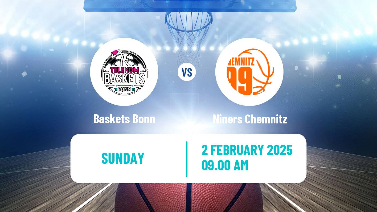 Basketball German BBL Baskets Bonn - Niners Chemnitz