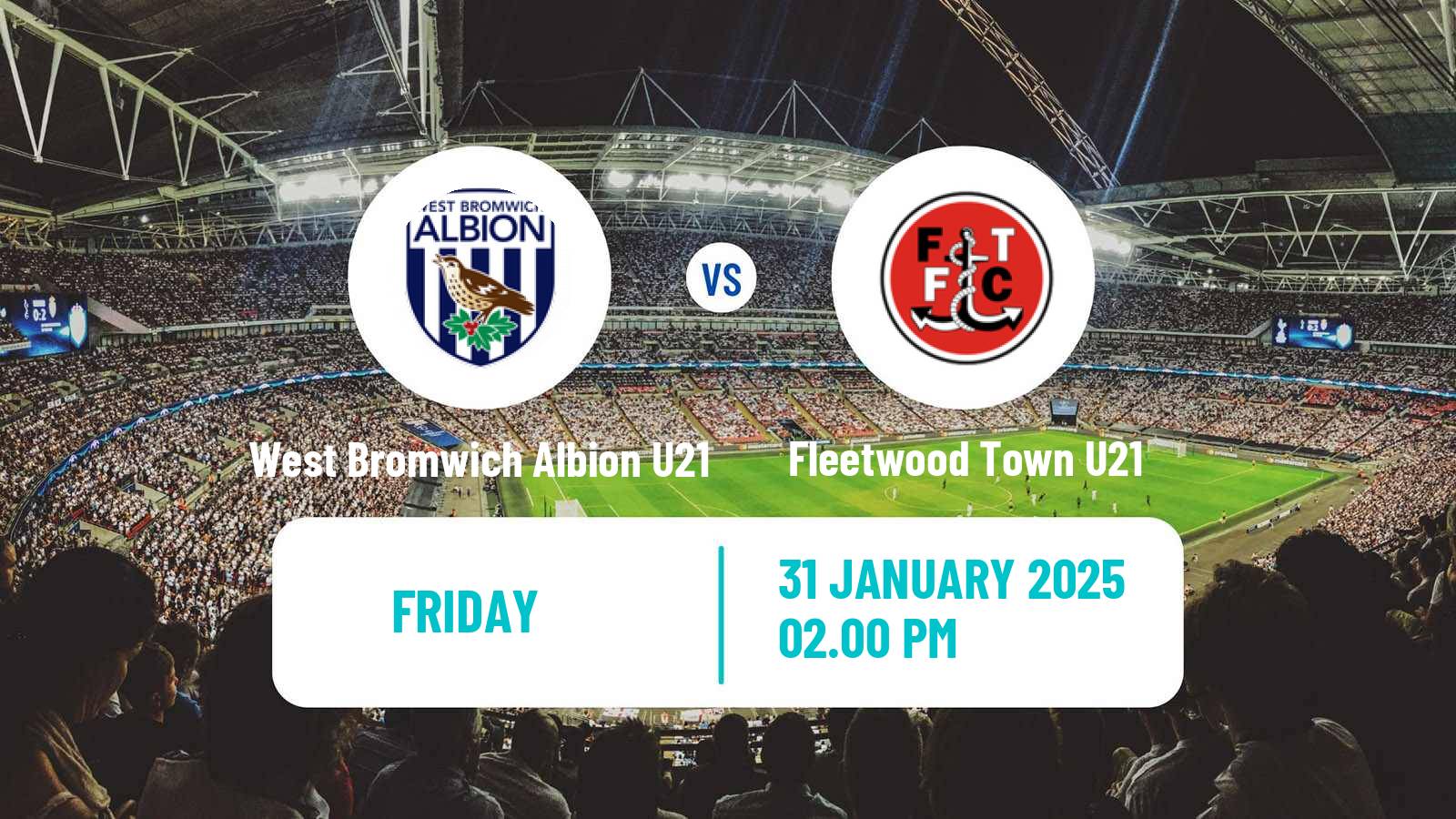 Soccer English Premier League Cup West Bromwich Albion U21 - Fleetwood Town U21