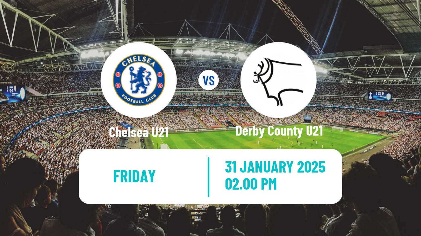 Soccer English Premier League Cup Chelsea U21 - Derby County U21