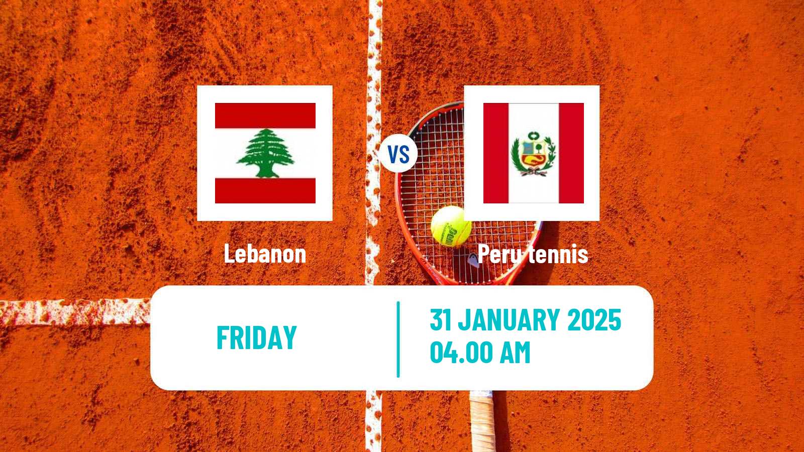 Tennis Davis Cup World Group I Teams Lebanon - Peru