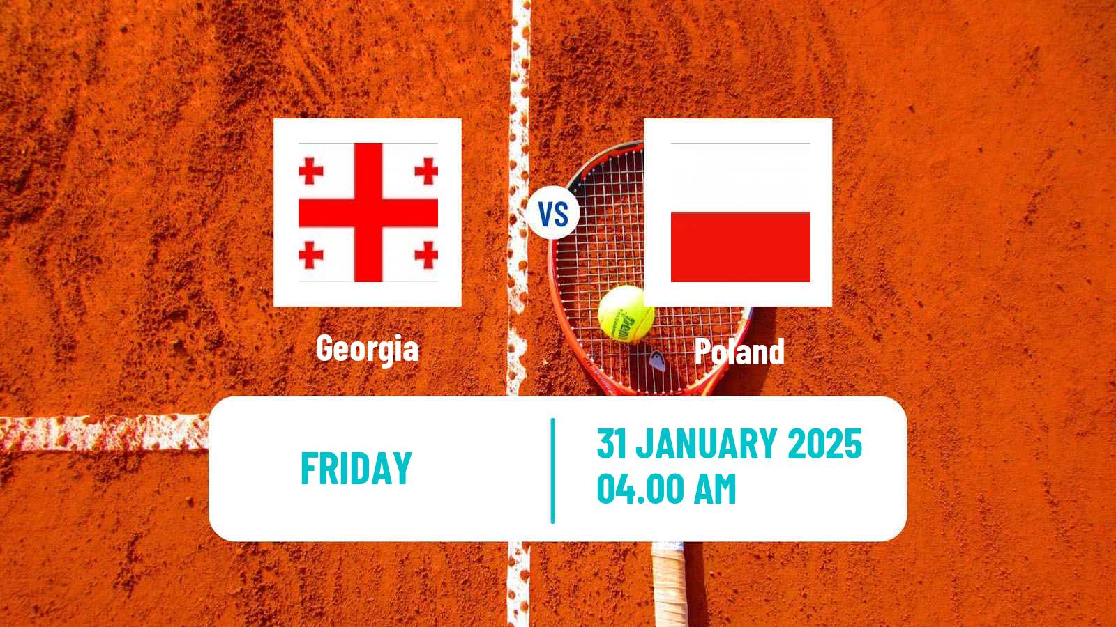 Tennis Davis Cup World Group I Teams Georgia - Poland