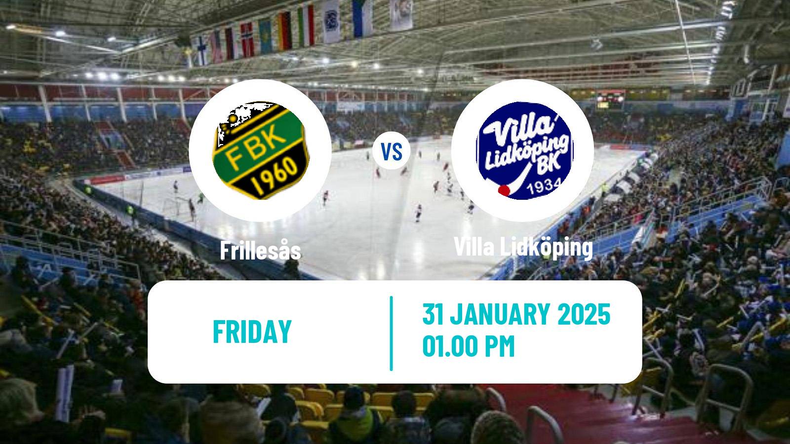 Bandy Swedish Elitserien Bandy Frillesås - Villa Lidköping