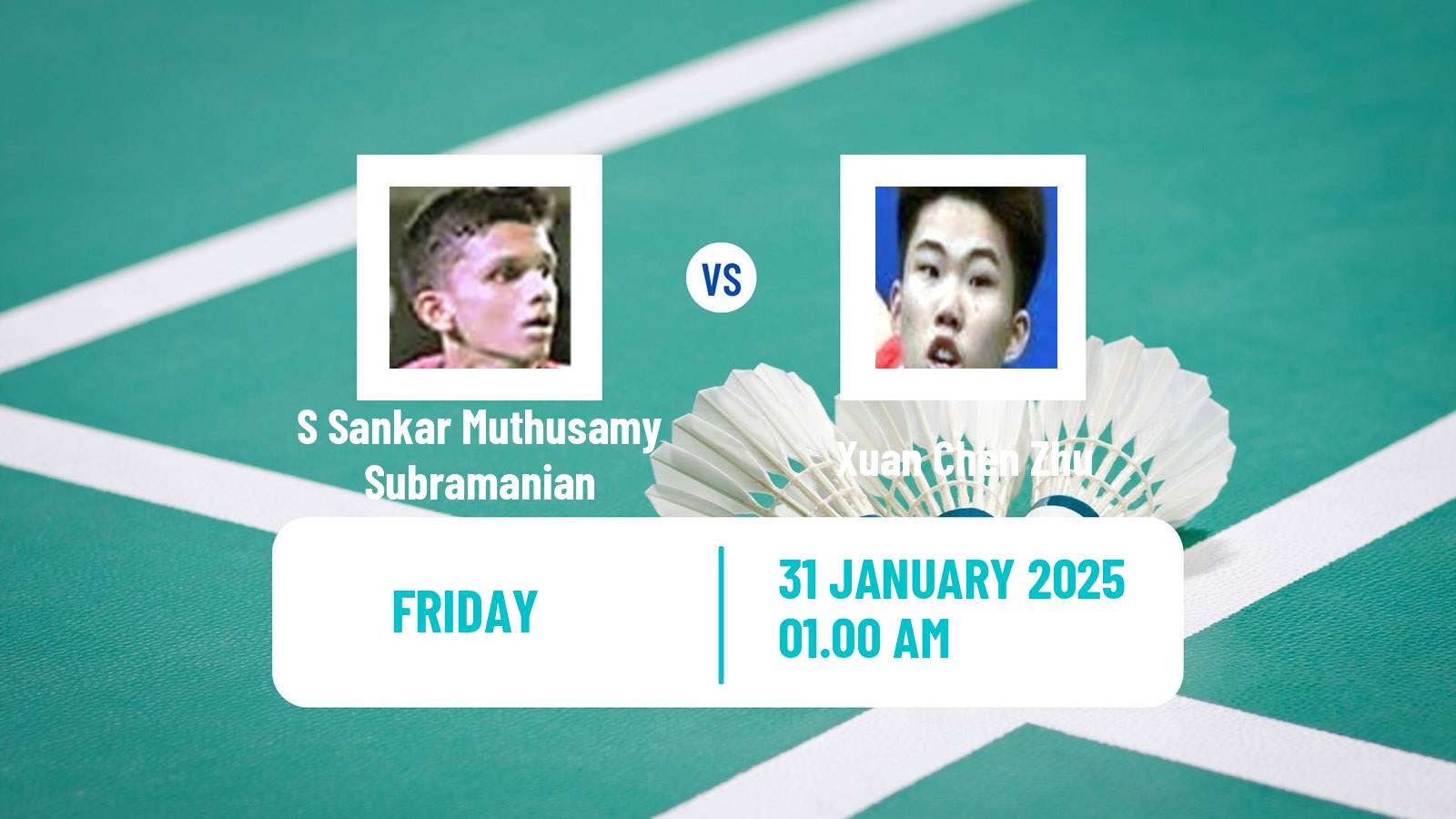 Badminton BWF World Tour Thailand Masters Men S Sankar Muthusamy Subramanian - Xuan Chen Zhu