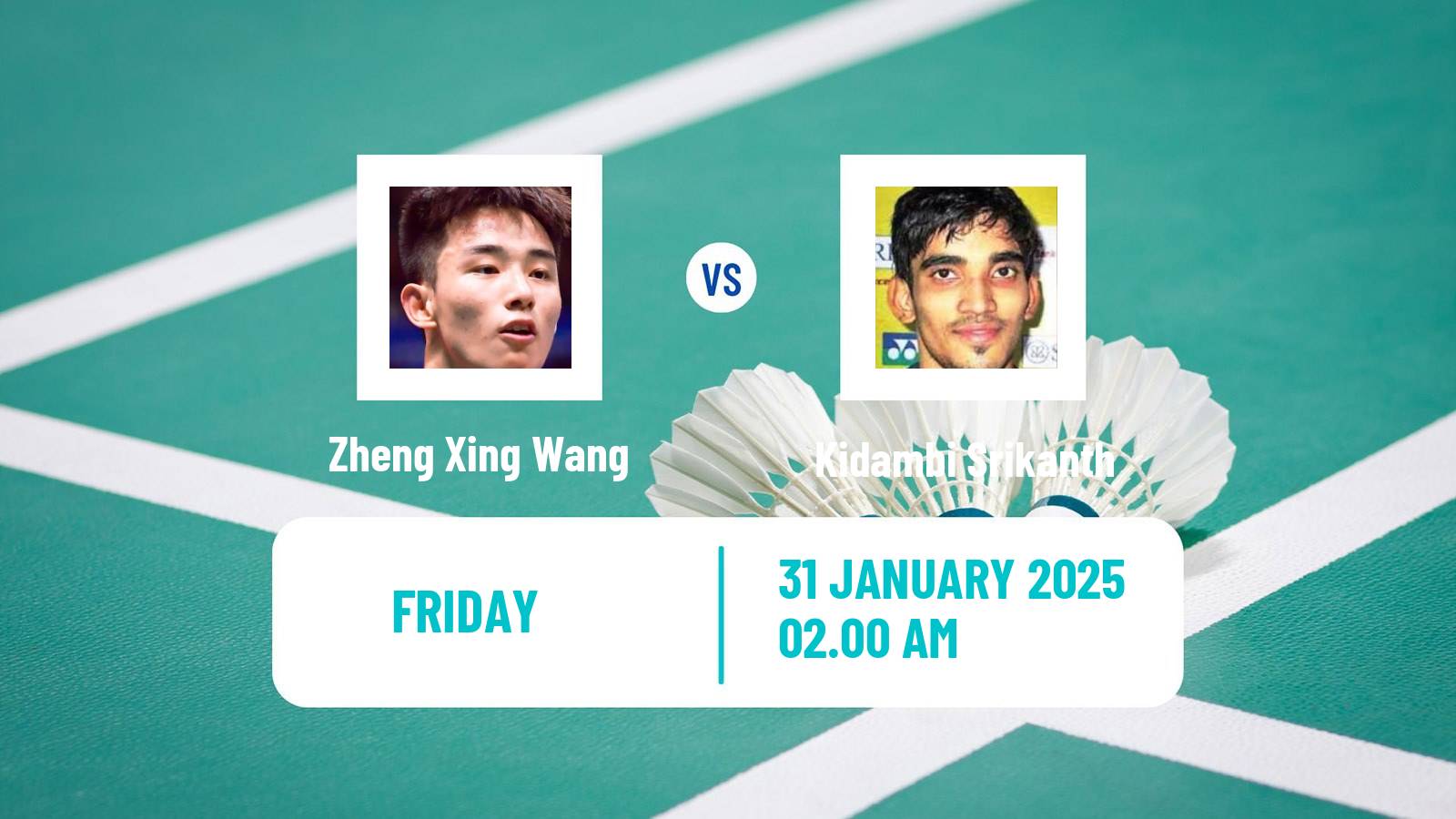 Badminton BWF World Tour Thailand Masters Men Zheng Xing Wang - Kidambi Srikanth