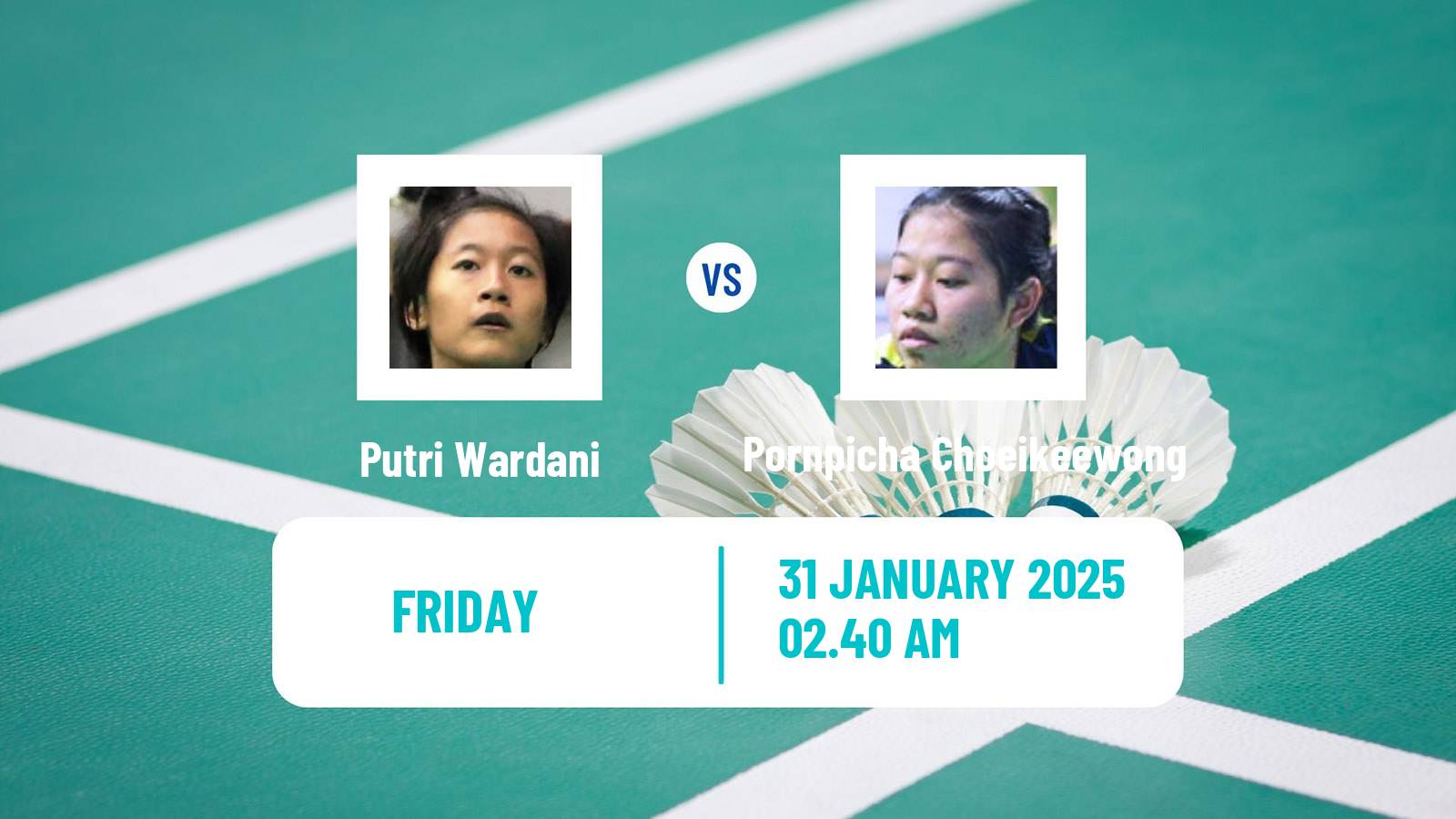 Badminton BWF World Tour Thailand Masters Women Putri Wardani - Pornpicha Choeikeewong