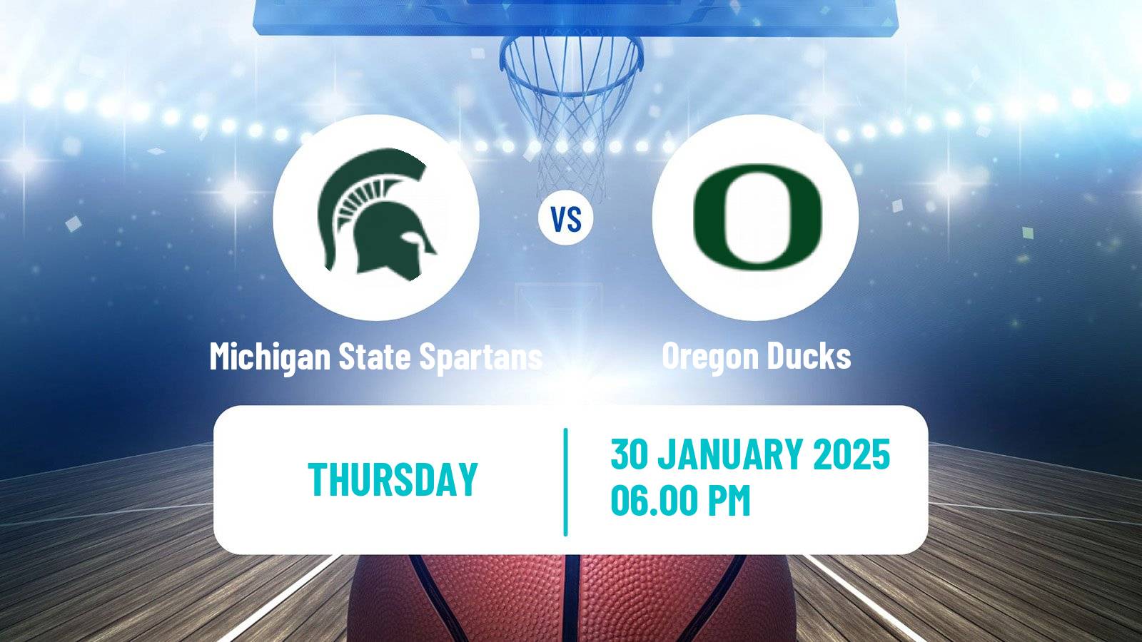 Basketball NCAA College Basketball Women Michigan State Spartans - Oregon Ducks