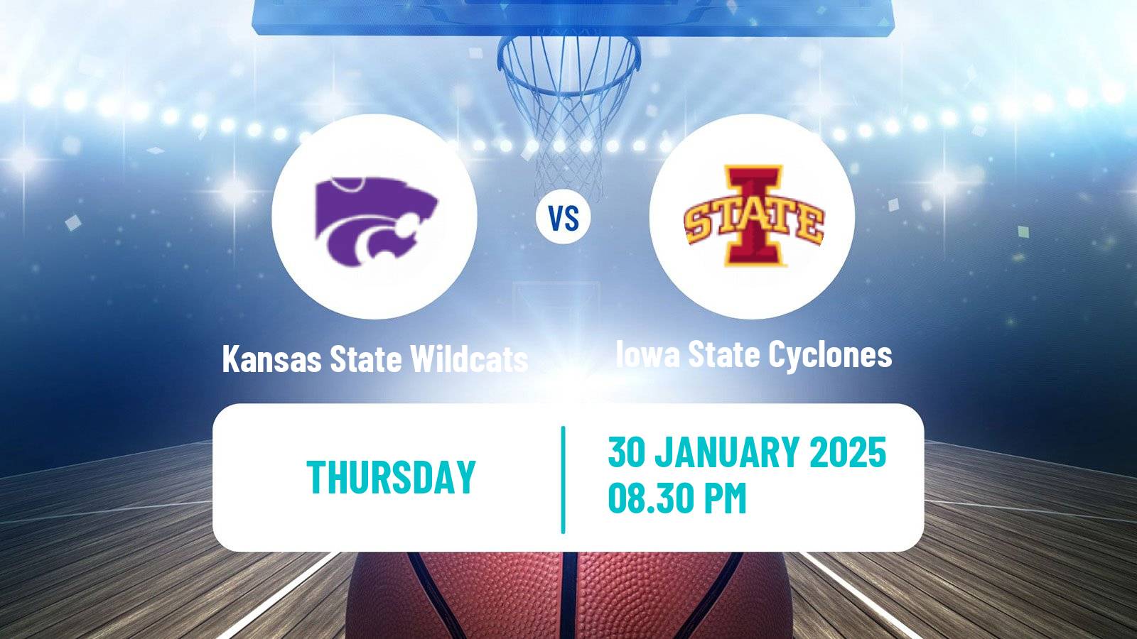 Basketball NCAA College Basketball Women Kansas State Wildcats - Iowa State Cyclones