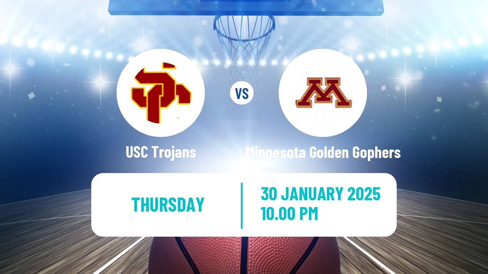 Basketball NCAA College Basketball Women USC Trojans - Minnesota Golden Gophers