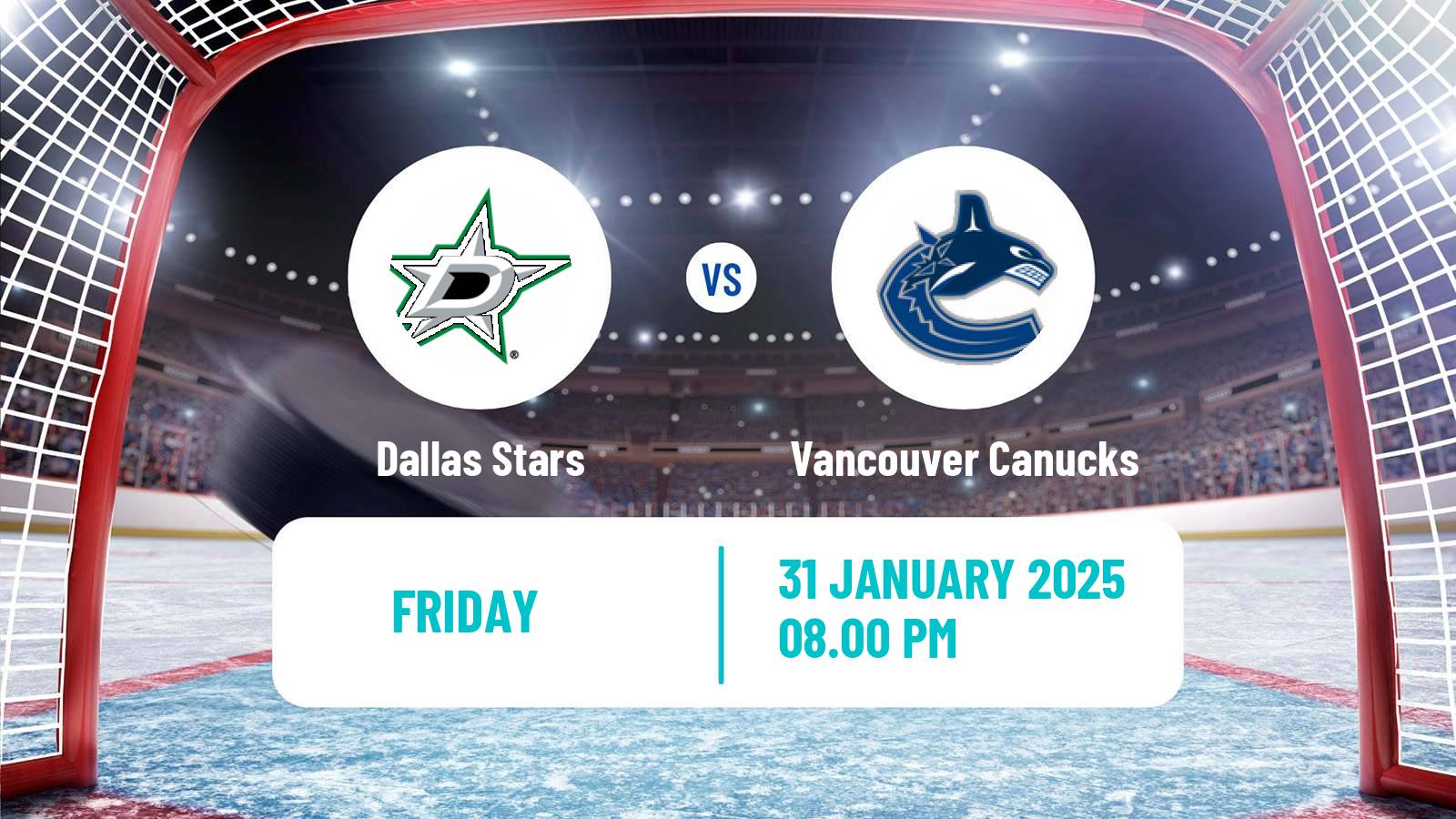 Hockey NHL Dallas Stars - Vancouver Canucks