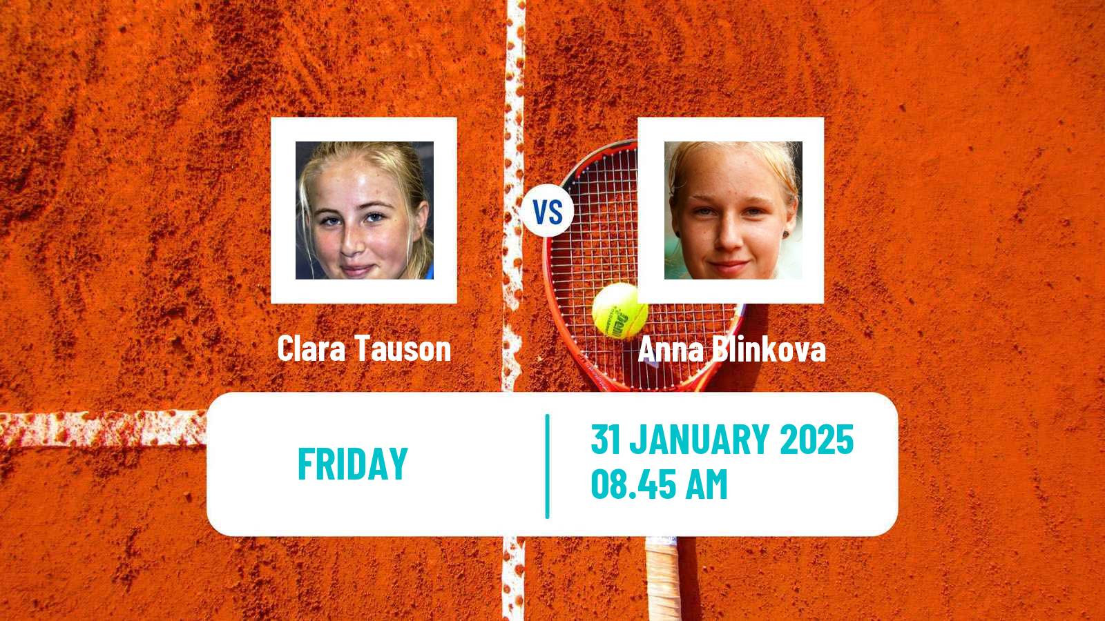 Tennis WTA Linz Clara Tauson - Anna Blinkova