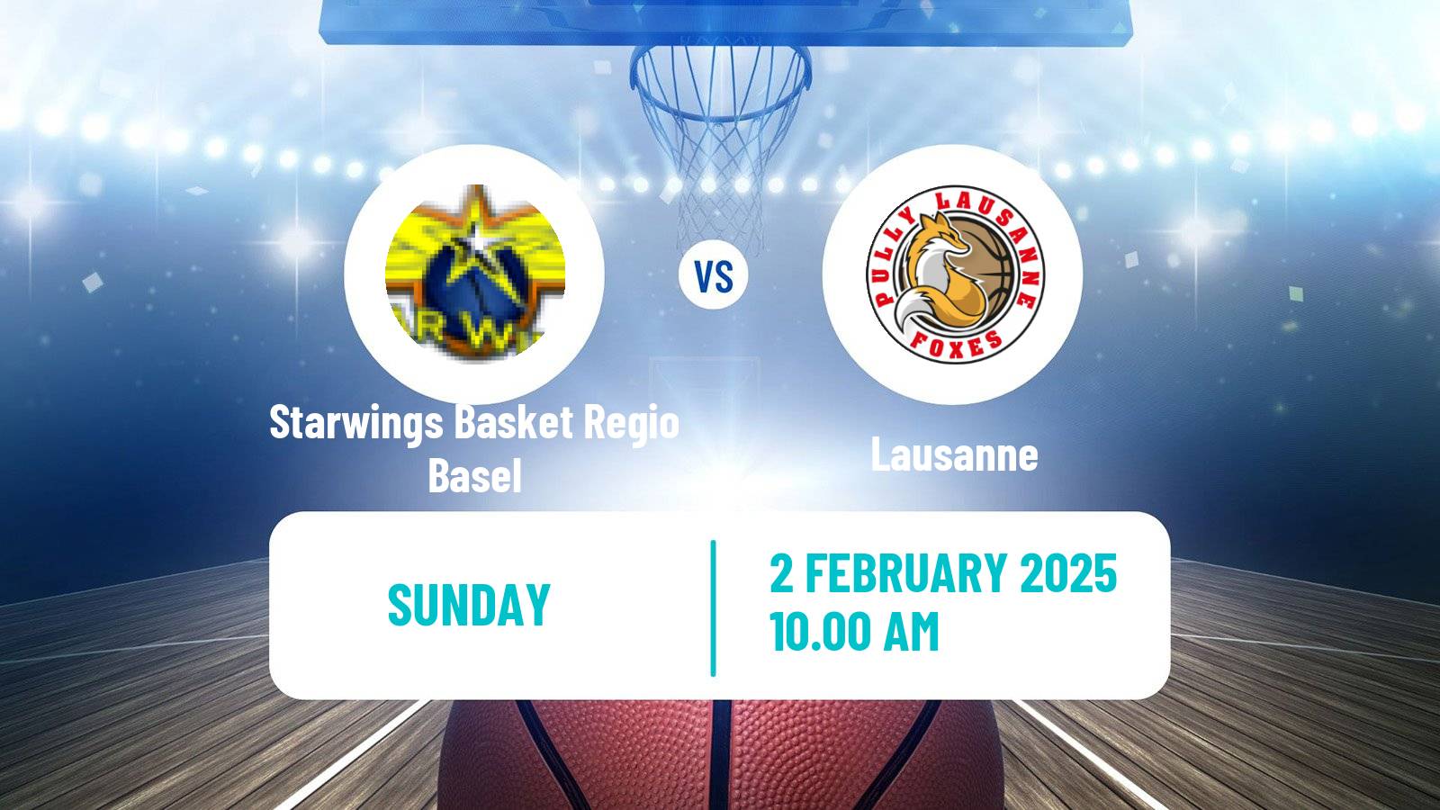 Basketball Swiss SB League Basketball Starwings Basket Regio Basel - Lausanne